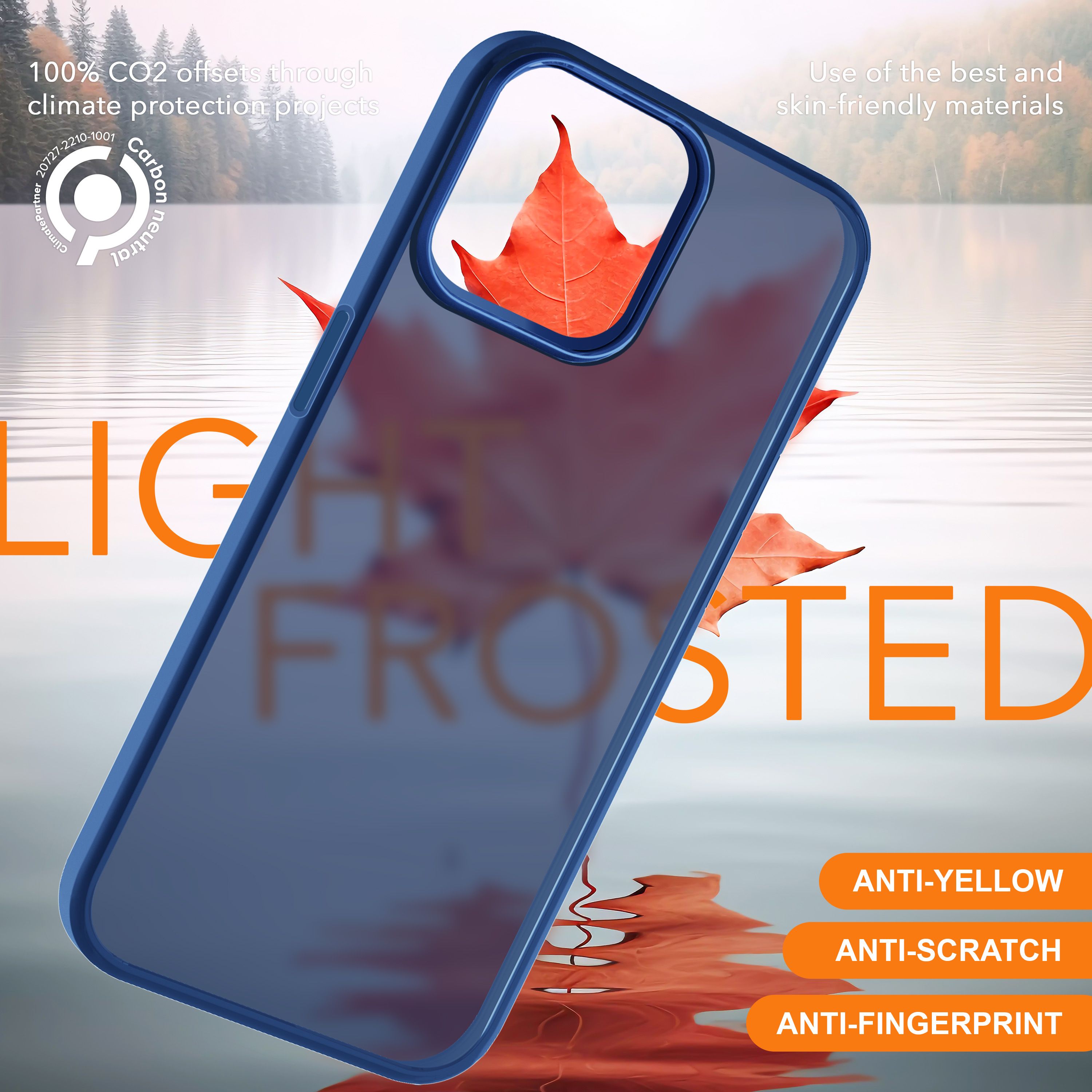 Hülle Hybrid für iPhone 15 Plus Frosted Hard Case Fall Schutz Rahmen Handyhülle Dunkelblau NALIA Protective Hülle