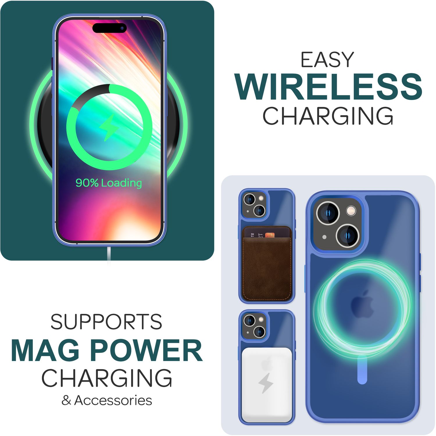 NALIA MagSafe Hülle iPhone 15 Case matt stoßfest Hellblau NALIA Protective Hülle