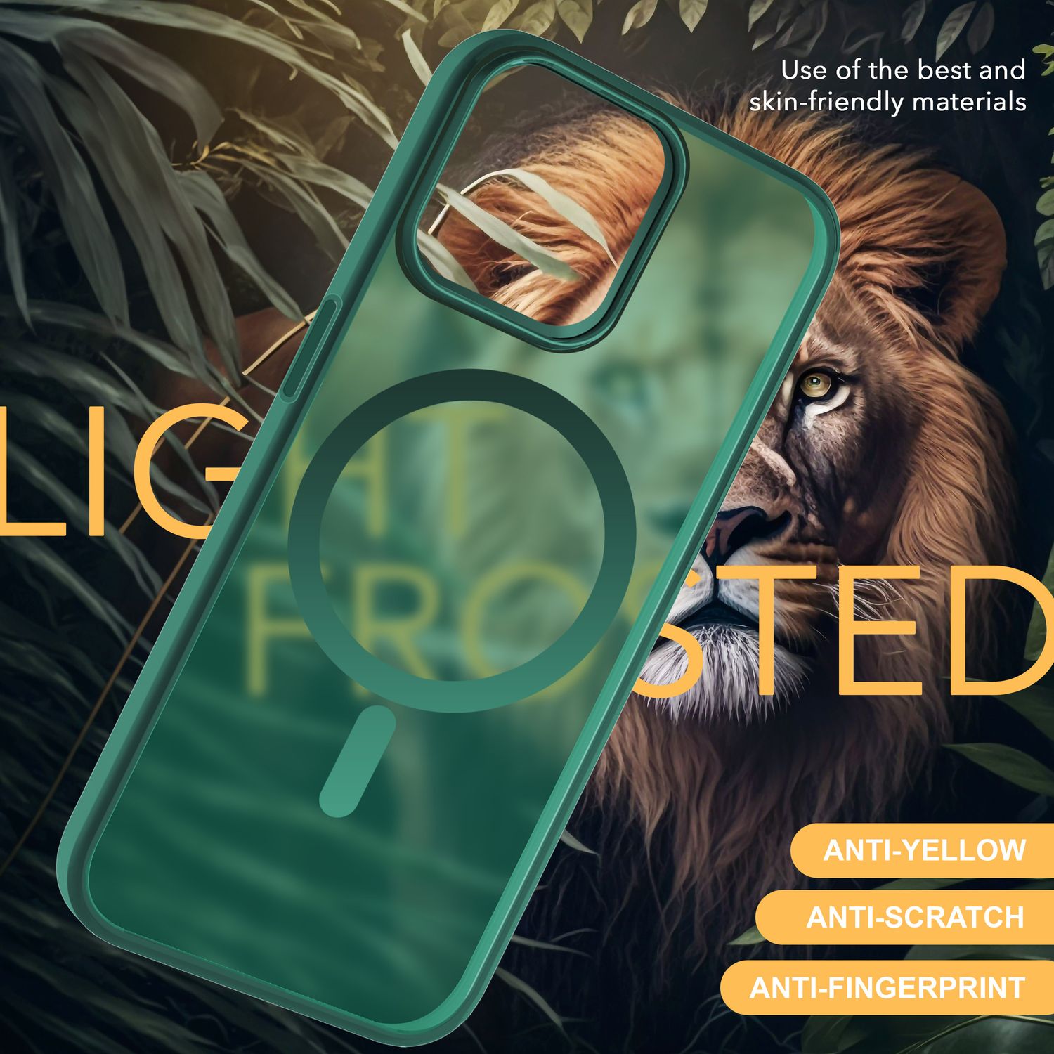 MagSafe Hülle Hybrid für iPhone 15 Plus Frosted Hard Case Schutz Rand Handyhülle Grün NALIA Protective Hülle