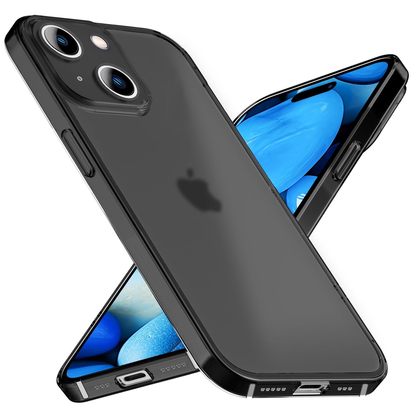 Halb Klar Hülle für iPhone 15 Plus, Dünn Matt Leicht Anti-Fingerabdruck Case