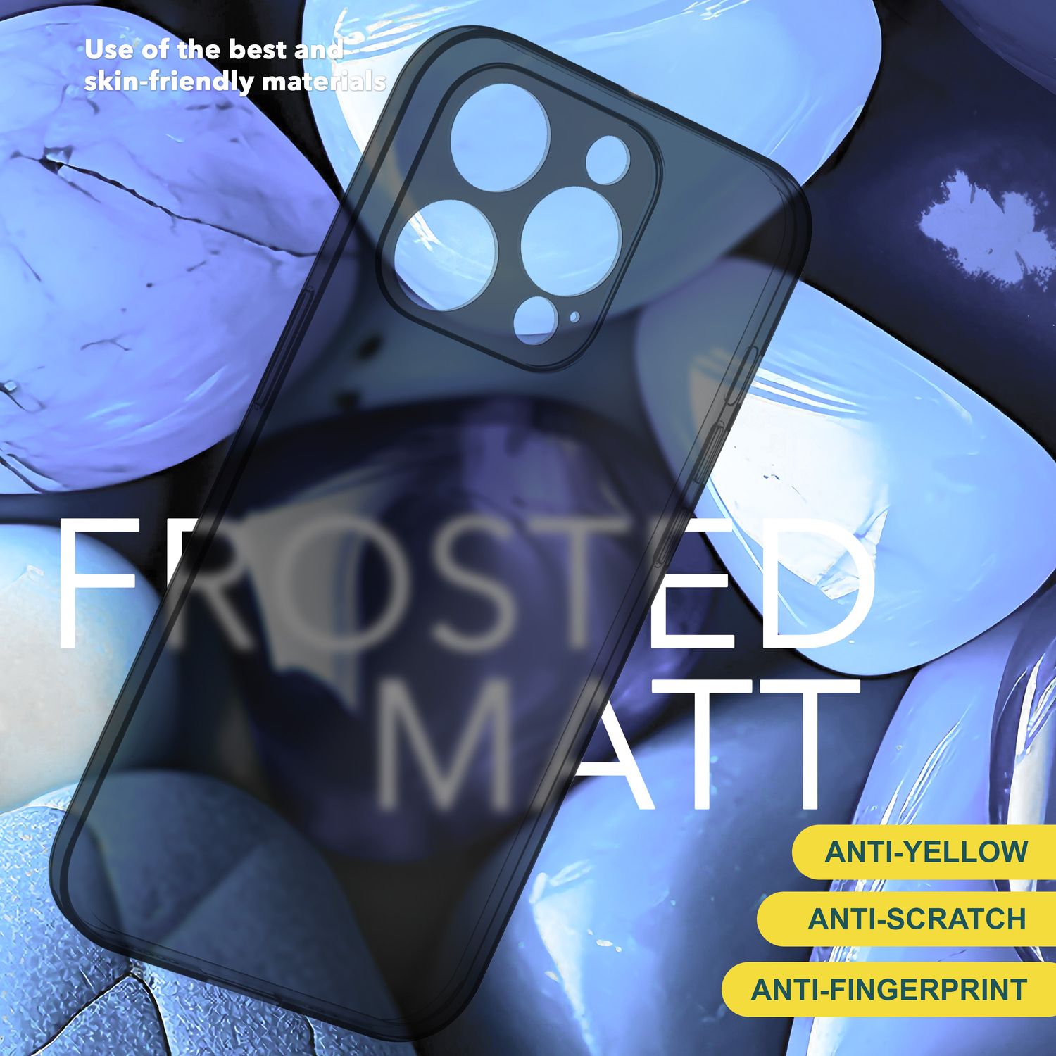 NALIA Hardcase iPhone 15 Pro matt transparent stoßfest NALIA SlimFit Hülle