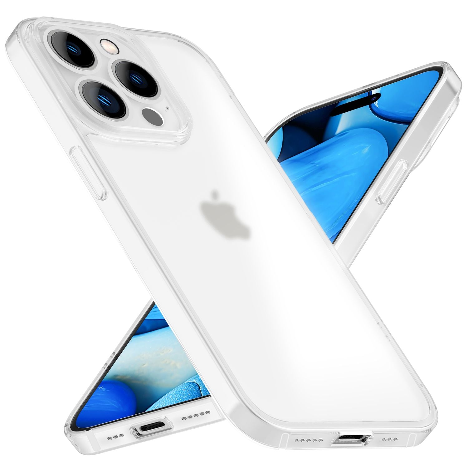 NALIA Hardcase iPhone 15 Pro Max matt transparent stoßfest NALIA SlimFit Hülle
