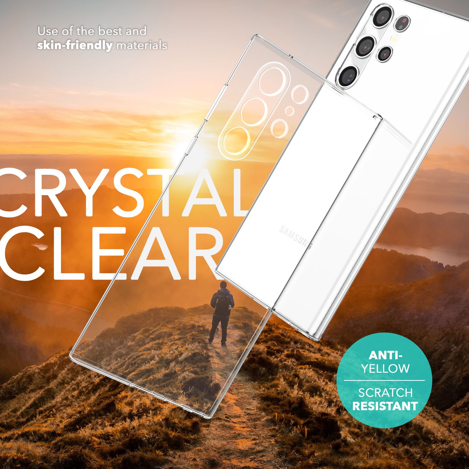 NALIA Klare Silikonhülle kompatibel mit Samsung Galaxy S24 Ultra Hülle, Transparentes Handycover für kristallklaren Look Default Title NALIA Transparente Hülle