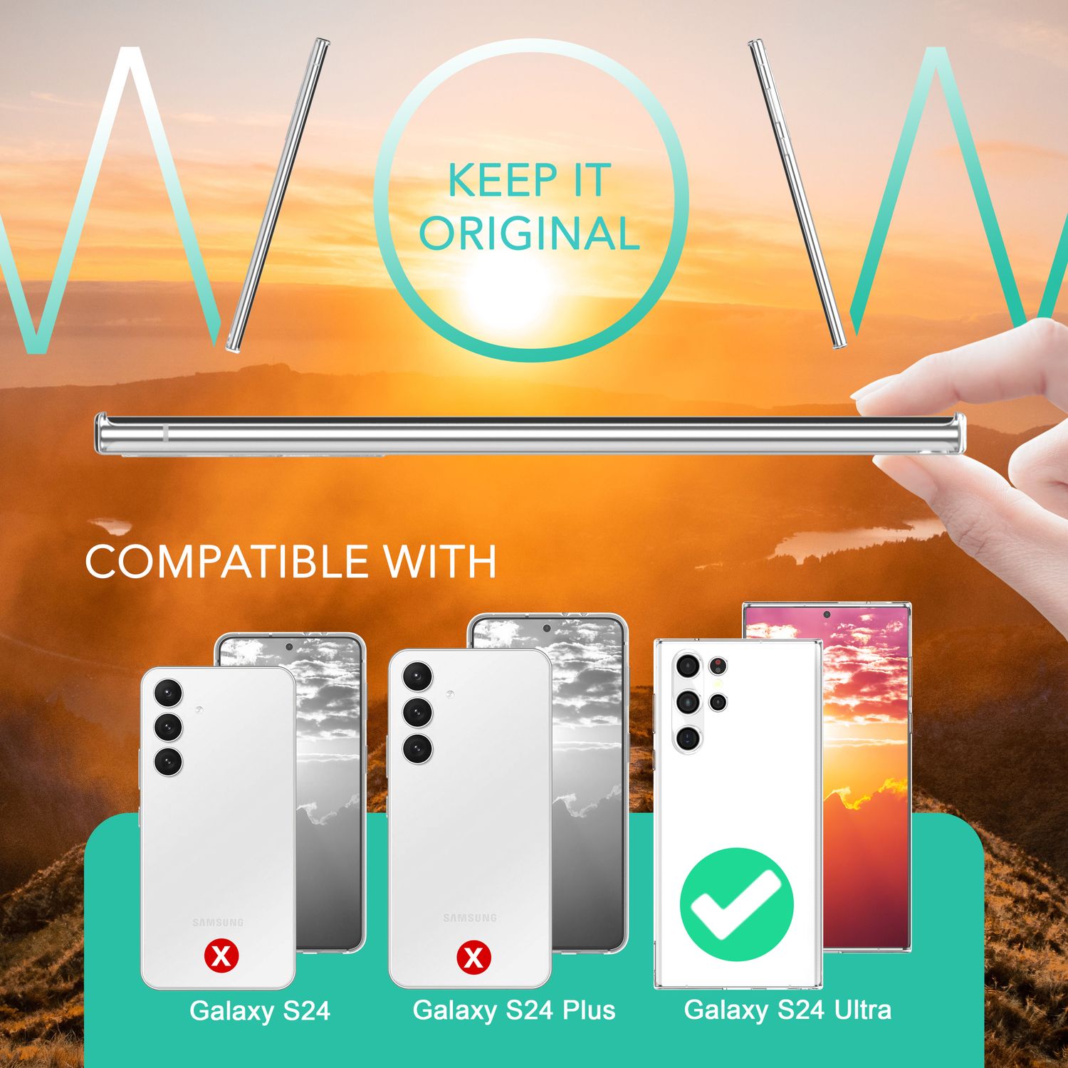 NALIA Klare Silikonhülle kompatibel mit Samsung Galaxy S24 Ultra Hülle, Transparentes Handycover für kristallklaren Look Default Title NALIA Transparente Hülle