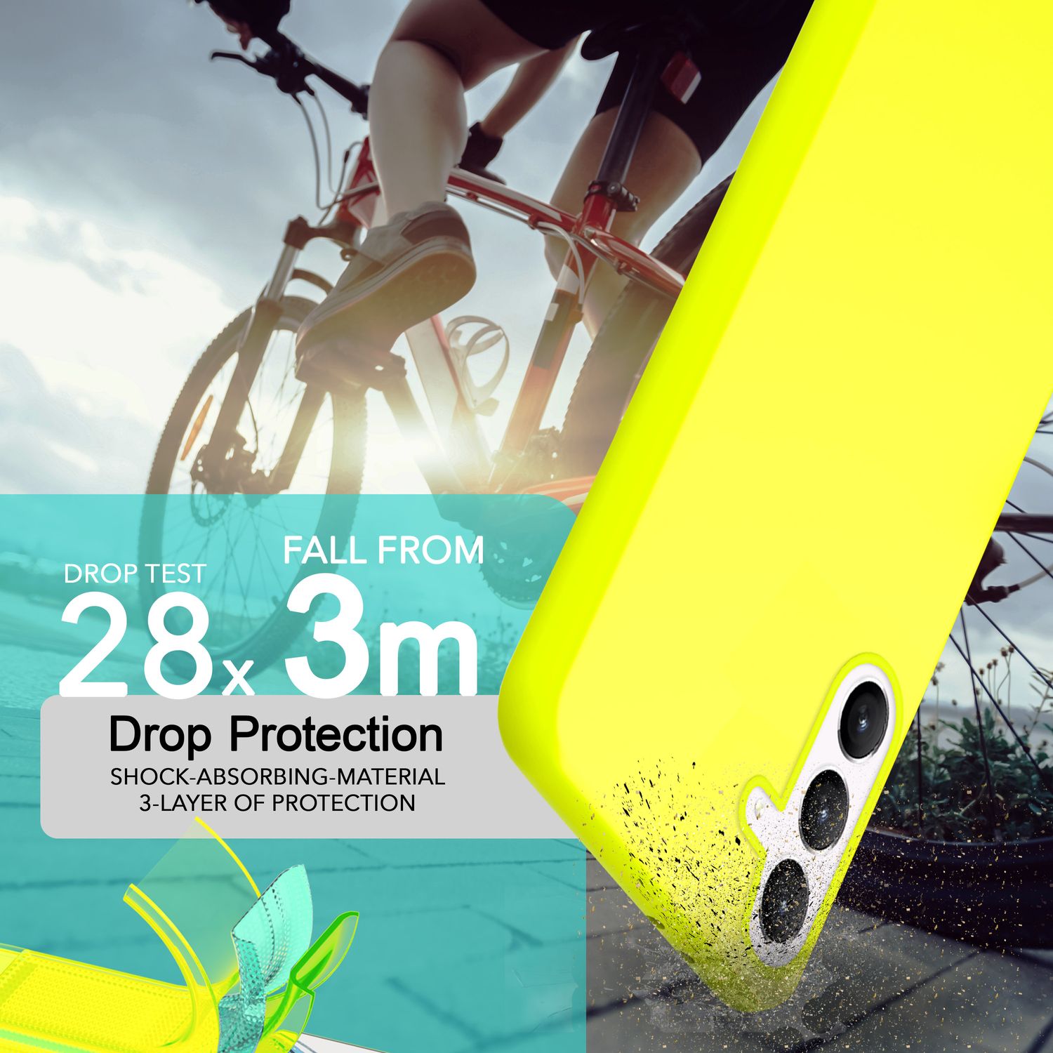 NALIA Farbintensive Neon Silikonhülle für Samsung Galaxy S24 Plus Hülle, Dünne Schutzhülle in Bunt Leuchtender Neonfarbe