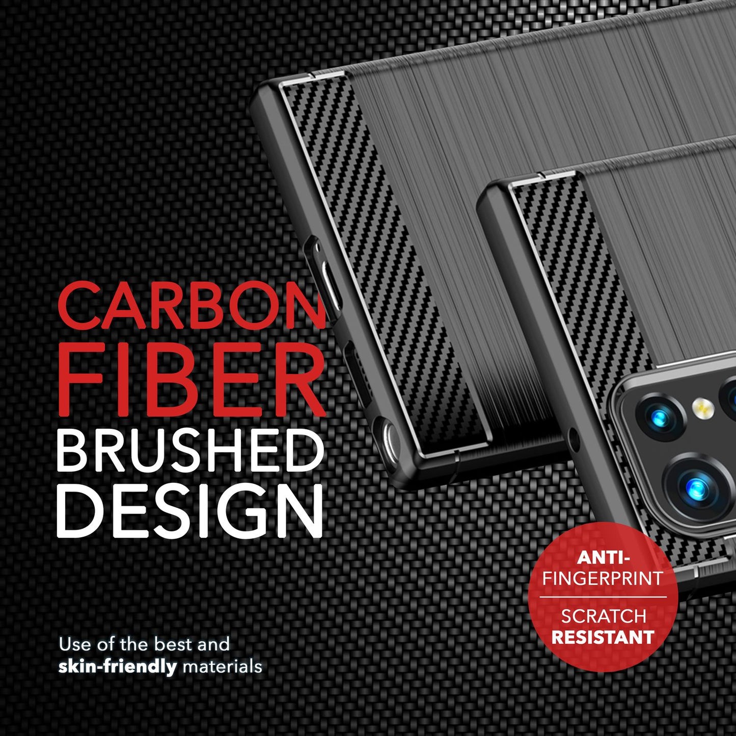 NALIA Carbon-Style Silikonhülle für Samsung Galaxy S24 Ultra Hülle, Matt-Schwarze Schutzhülle mit Kohlefaser-Struktur