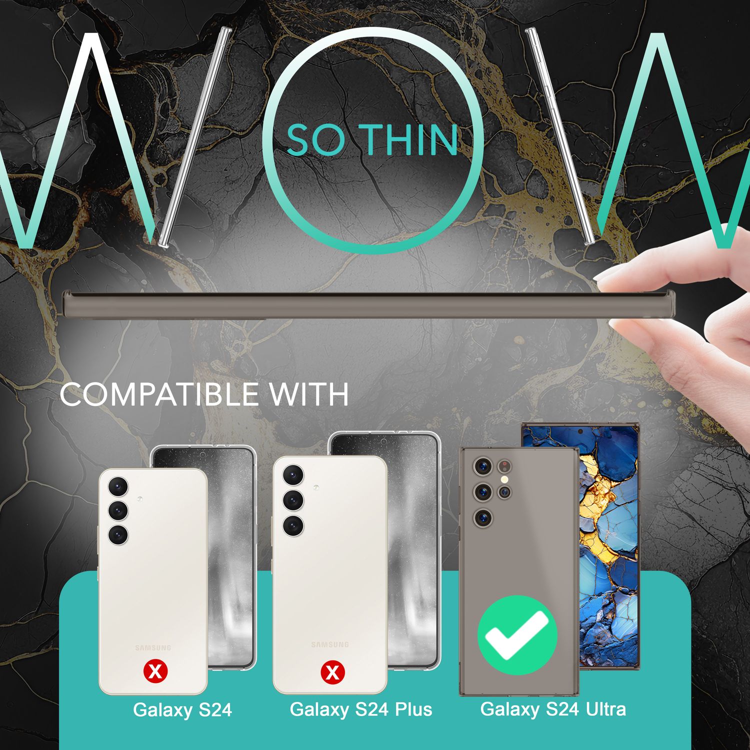 NALIA Extrem Dünnes Hardcase für Samsung Galaxy S24 Ultra Hülle, 0,3mm Ultra Schlanke Schutzhülle Slim Taupe Transparent NALIA SlimFit Hülle