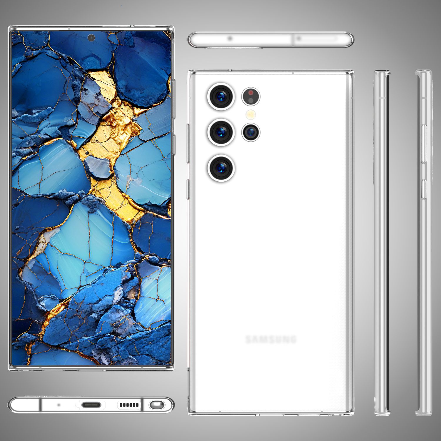 NALIA Extrem Dünnes Hardcase für Samsung Galaxy S24 Ultra Hülle, 0,3mm Ultra Schlanke Schutzhülle Slim Weiß Transparent NALIA SlimFit Hülle