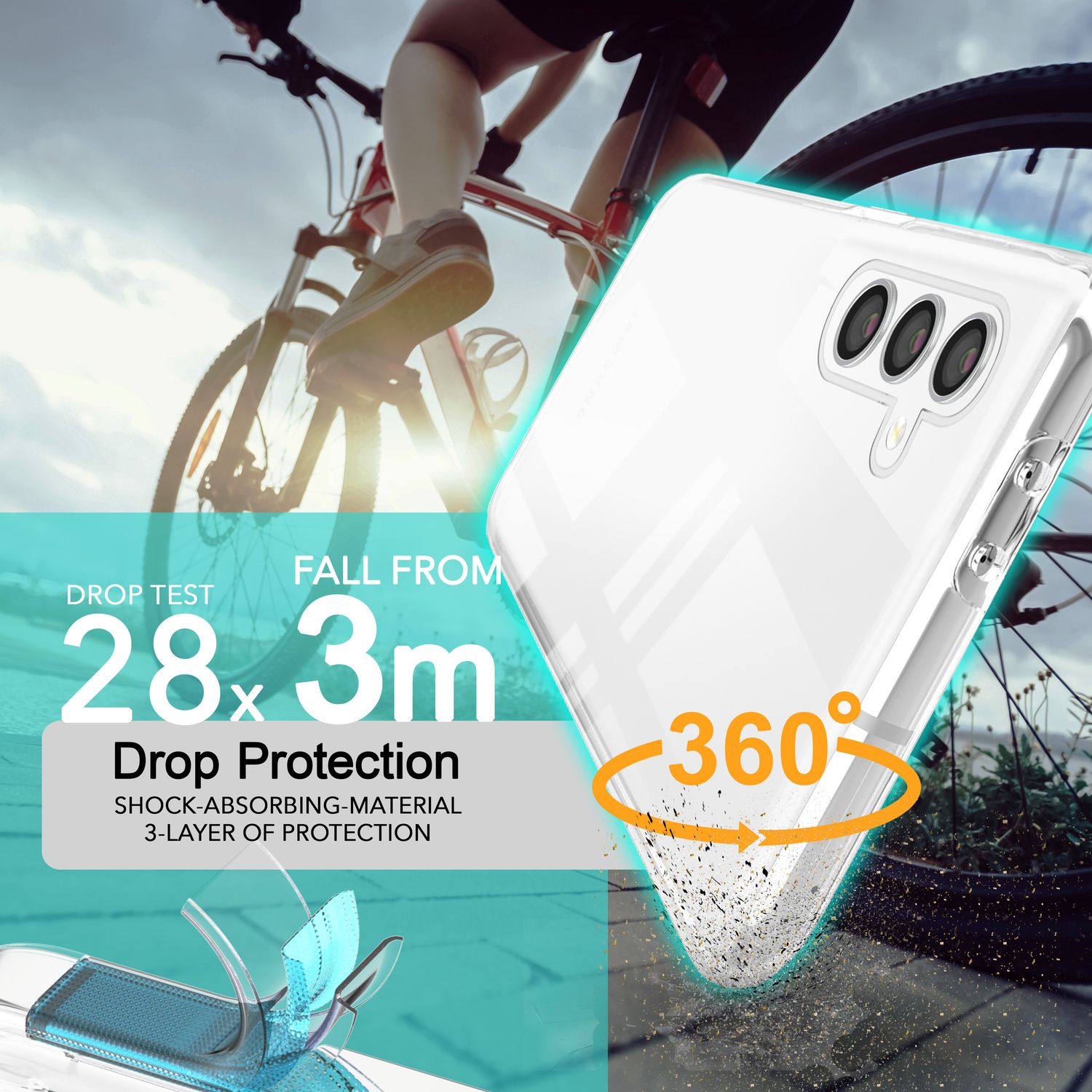 NALIA Klare 360-Grad Schutzhülle für Samsung Galaxy S24 Hülle, Transparenter Rundum-Schutz, Durchsichtig & Anti-Gelb Default Title NALIA Transparente Hülle