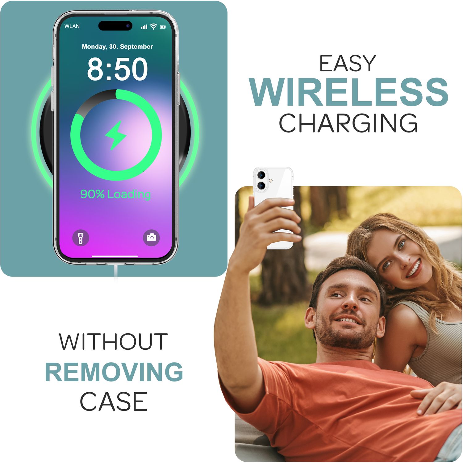 NALIA Transparente Silikonhülle für iPhone 16, Durchsichtige Schutzhülle, Anti-Gelb Silikon Handyhülle, Klare Hülle Default Title NALIA Transparente Hülle