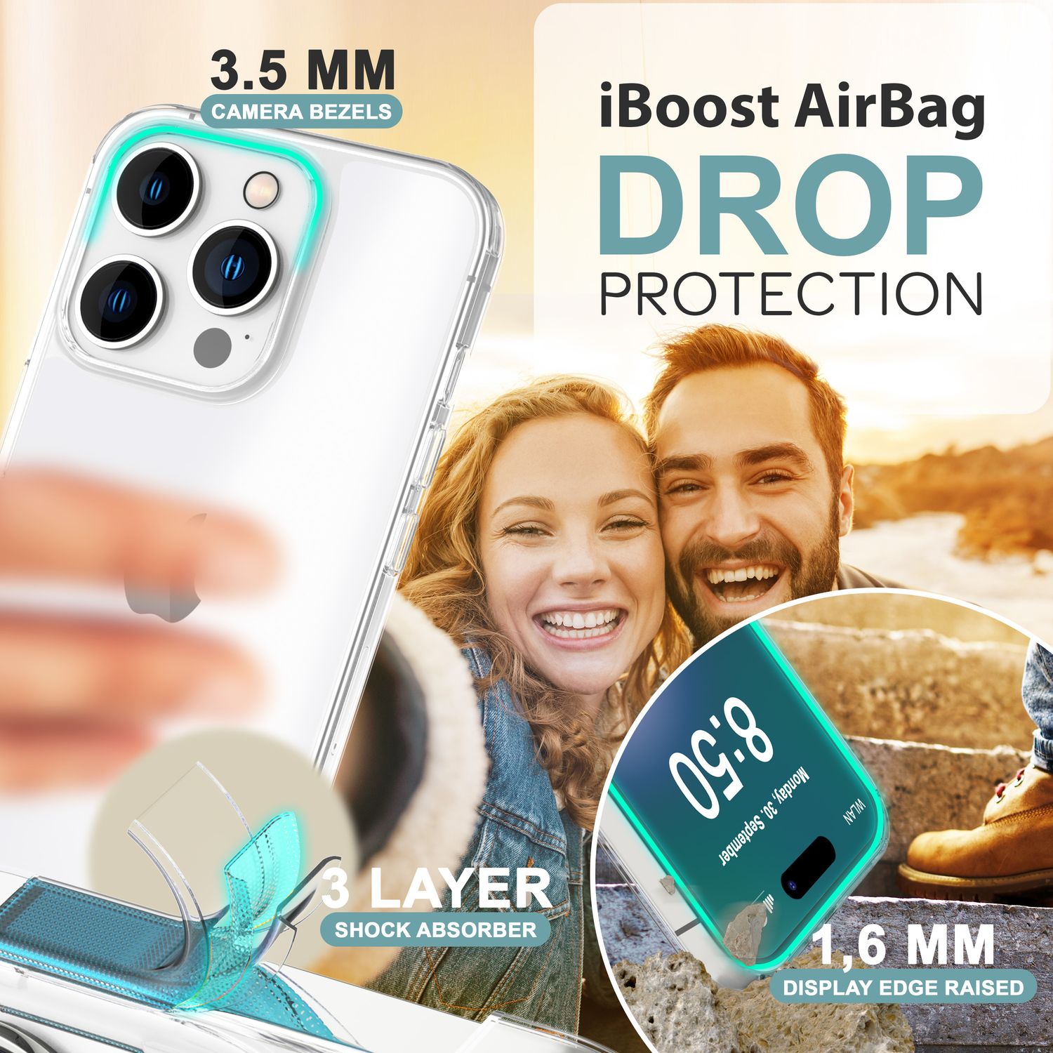 NALIA Transparente Silikonhülle für iPhone 16 Pro, Durchsichtige Schutzhülle, Anti-Gelb Silikon Handyhülle, Klare Hülle Default Title NALIA Transparente Hülle