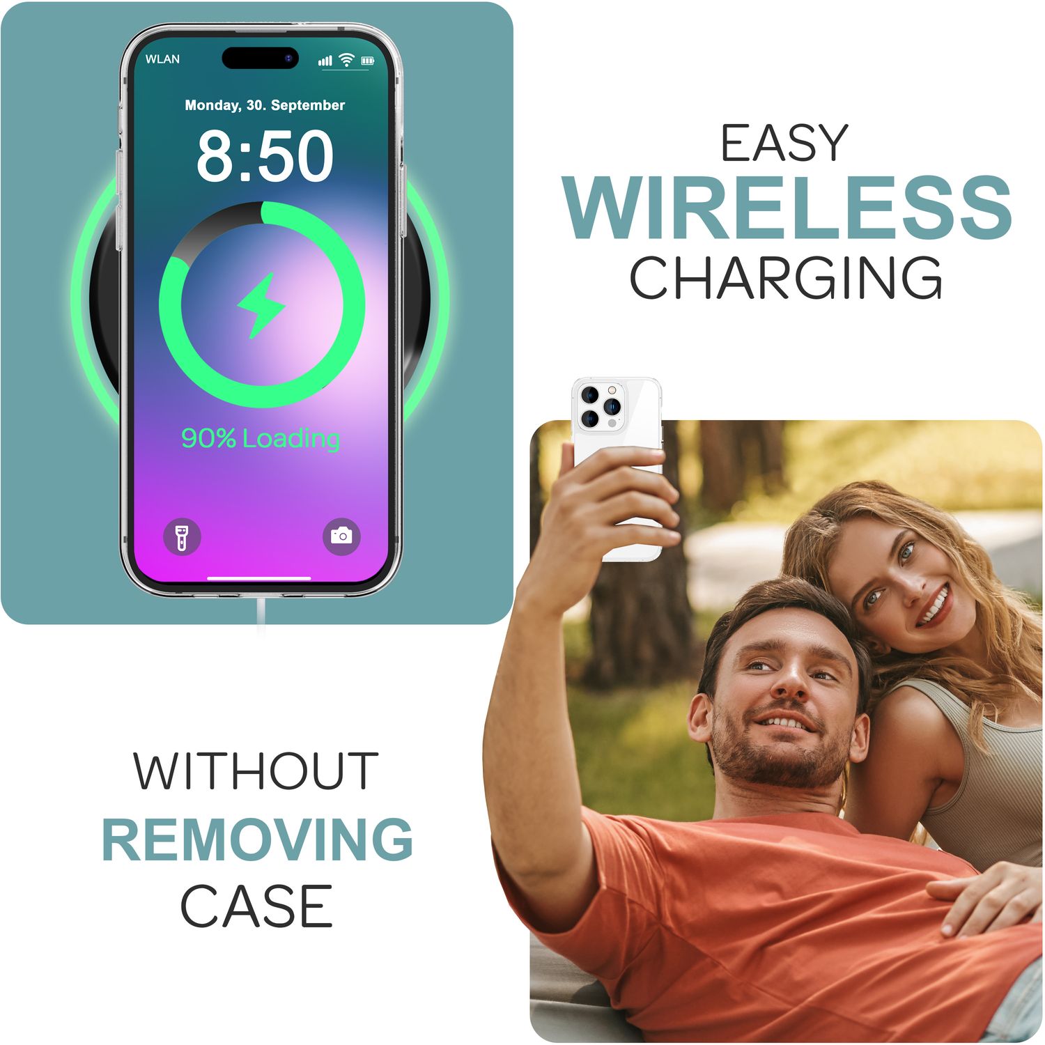 NALIA Transparente Silikonhülle für iPhone 16 Pro, Durchsichtige Schutzhülle, Anti-Gelb Silikon Handyhülle, Klare Hülle Default Title NALIA Transparente Hülle