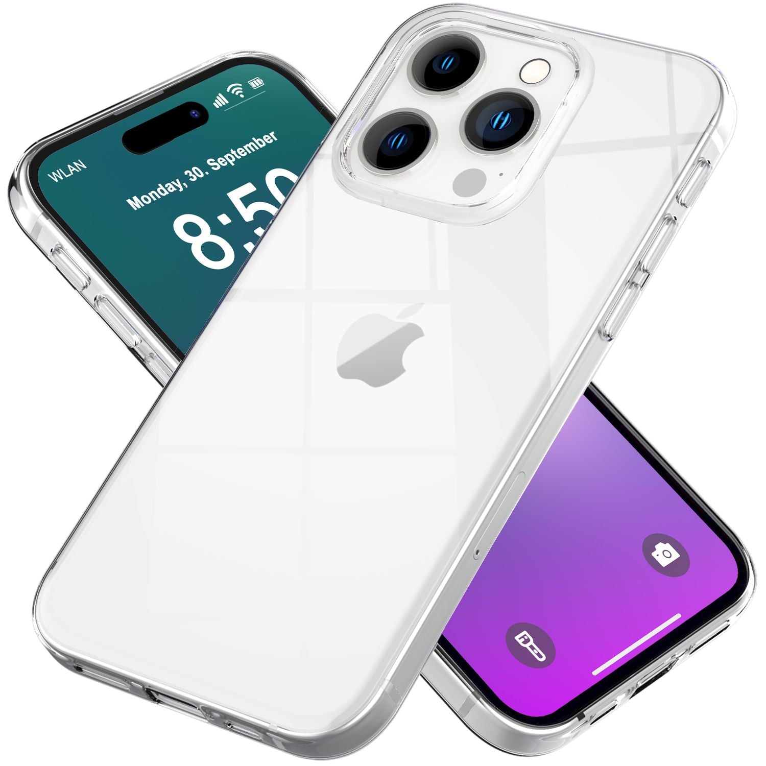NALIA Transparente Silikonhülle für iPhone 16 Pro Max, Durchsichtige Schutzhülle, Anti-Gelb Handyhülle, Klare Hülle Default Title NALIA Transparente Hülle