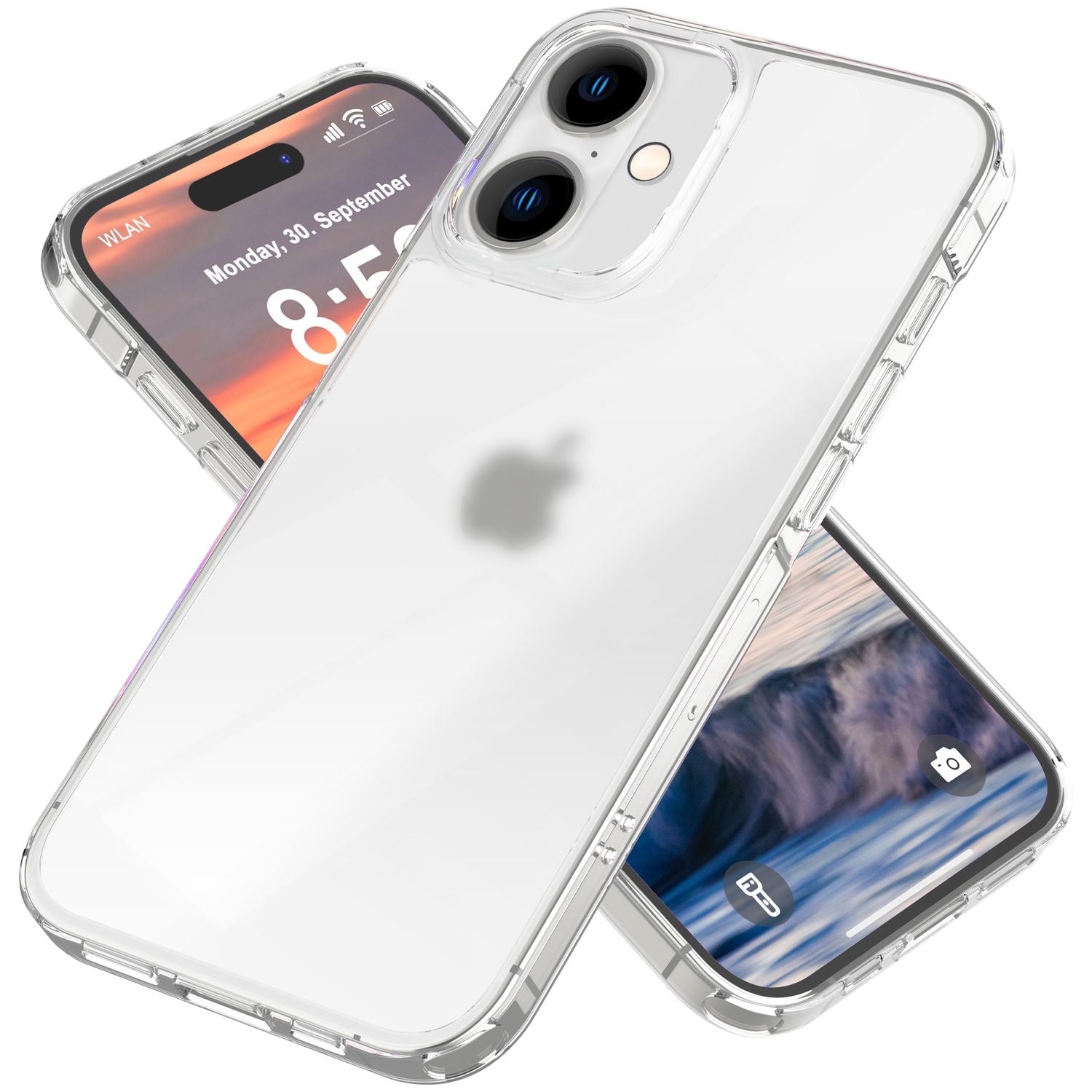 NALIA Matte Acryl Hülle für iPhone 16, Semi-Transparente Anti-Fingerabdruck Schutzhülle, Halb Durchsichtige Handyhülle Default Title NALIA Transparente Hülle