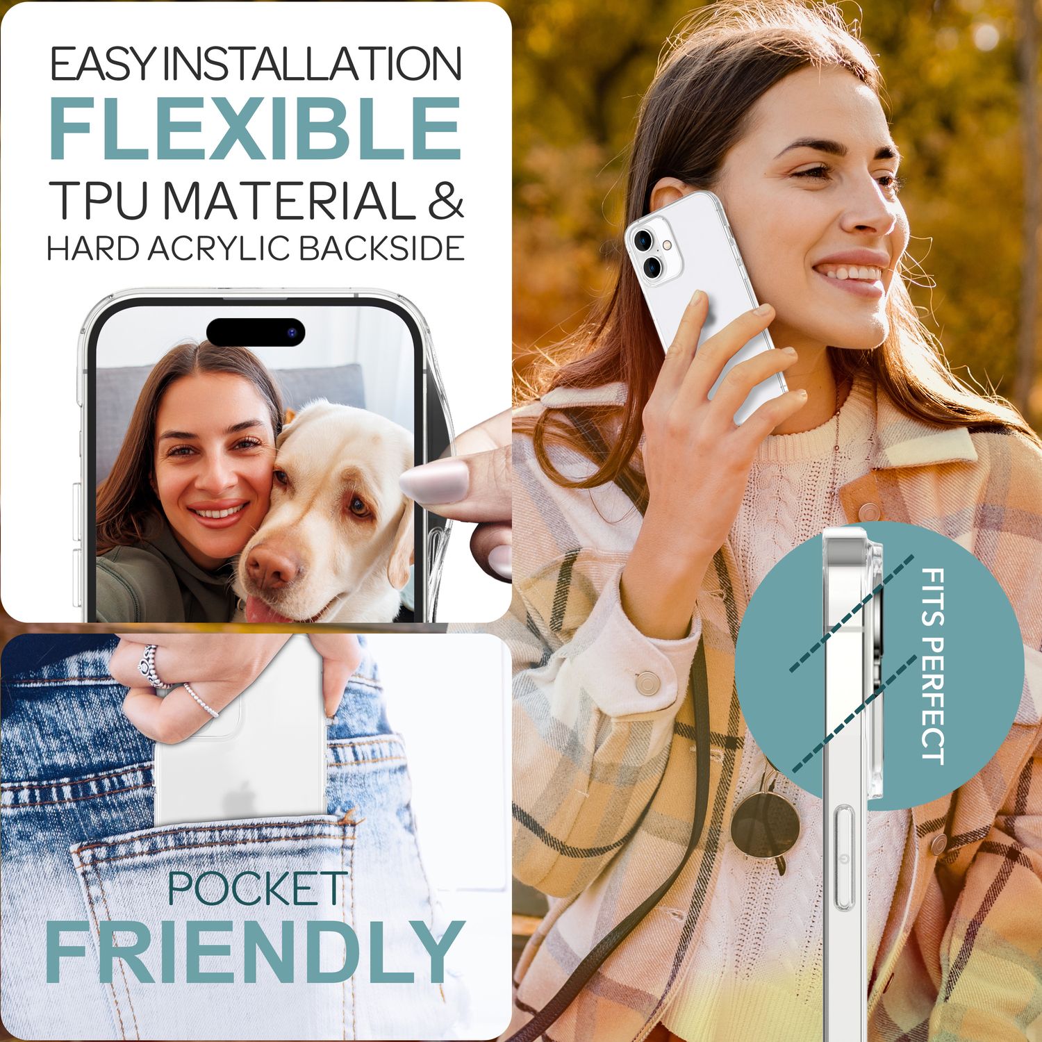 NALIA Matte Acryl Hülle für iPhone 16, Semi-Transparente Anti-Fingerabdruck Schutzhülle, Halb Durchsichtige Handyhülle Default Title NALIA Transparente Hülle