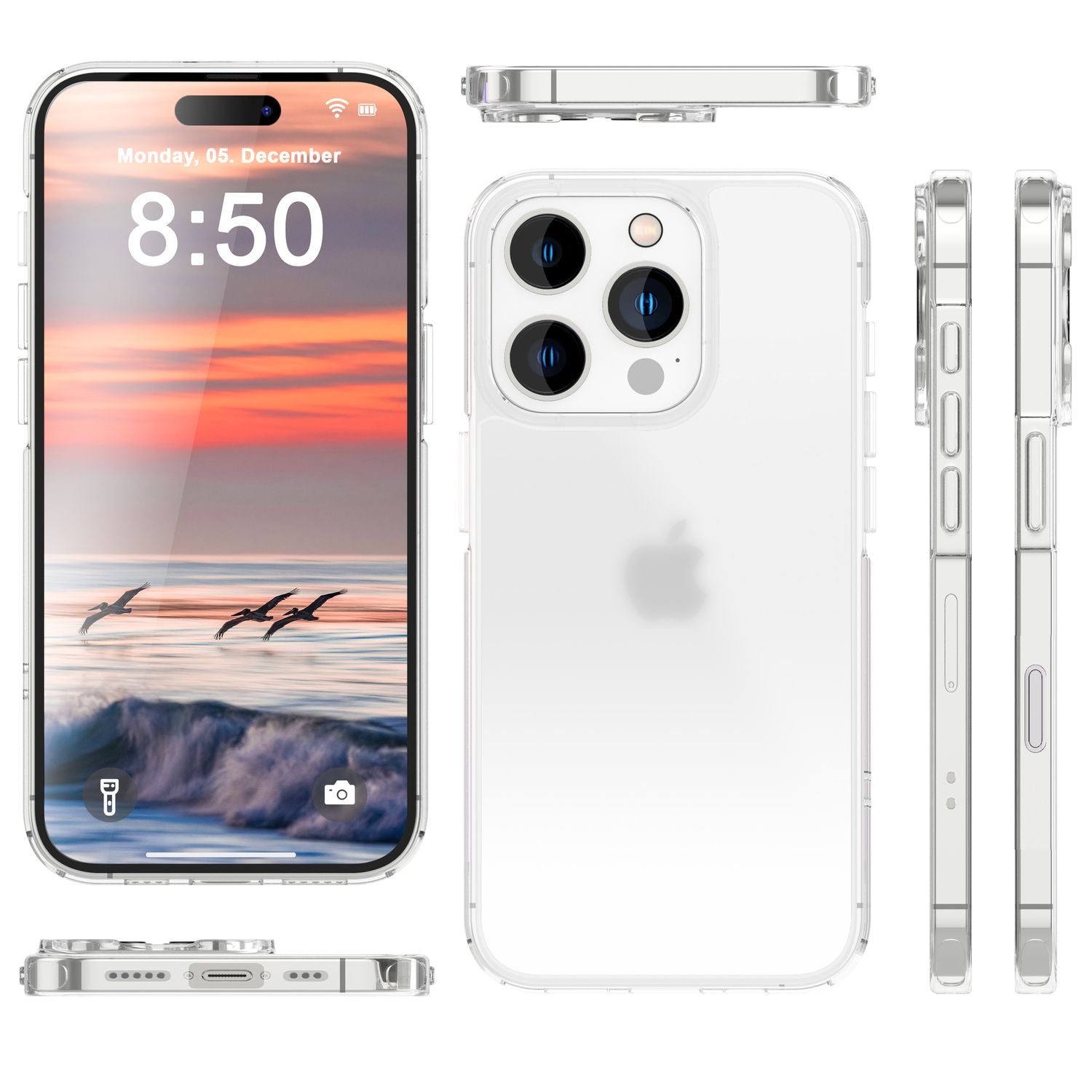 NALIA Matte Acryl Hülle für iPhone 16 Pro, Semi-Transparente Anti-Fingerabdruck Schutzhülle, Halb Klare Handyhülle Default Title NALIA Transparente Hülle