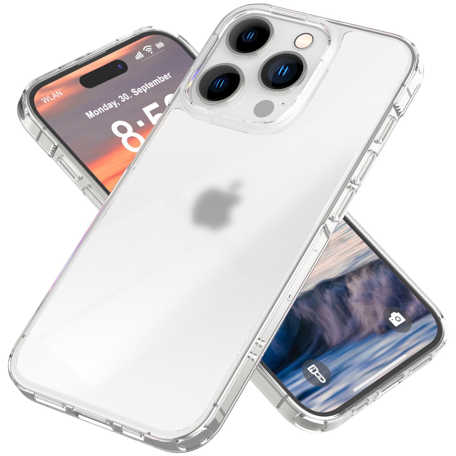 NALIA Matte Acryl Hülle für iPhone 16 Pro Max, Semi-Transparente Anti-Fingerabdruck Schutzhülle, Halb Klare Handyhülle Default Title NALIA Transparente Hülle