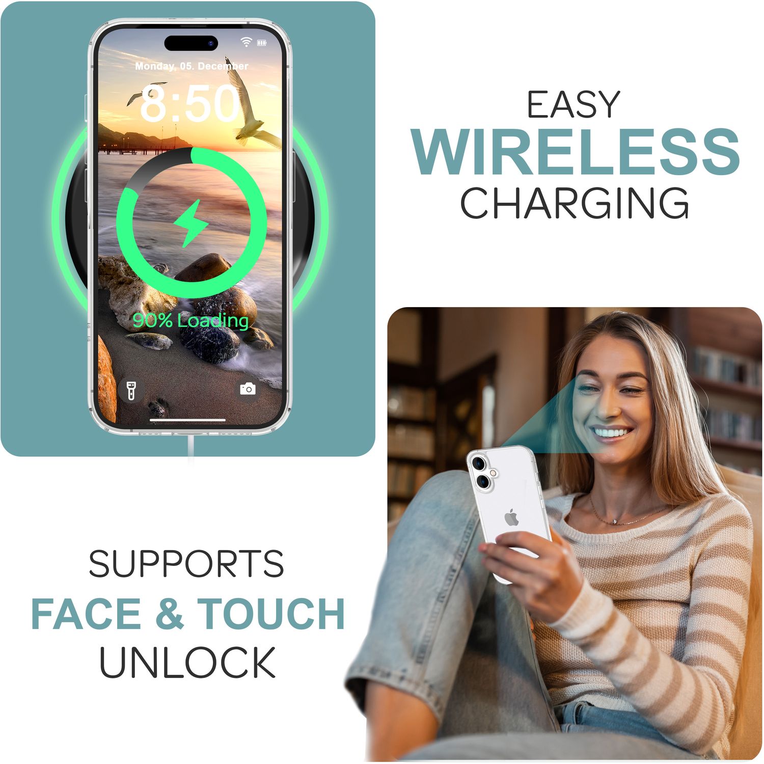 NALIA Klare 360° Schutzhülle für iPhone 16 Plus, Transparente Hülle Stabiler Komplettschutz, Full-Cover Handyhülle Default Title NALIA Transparente Hülle