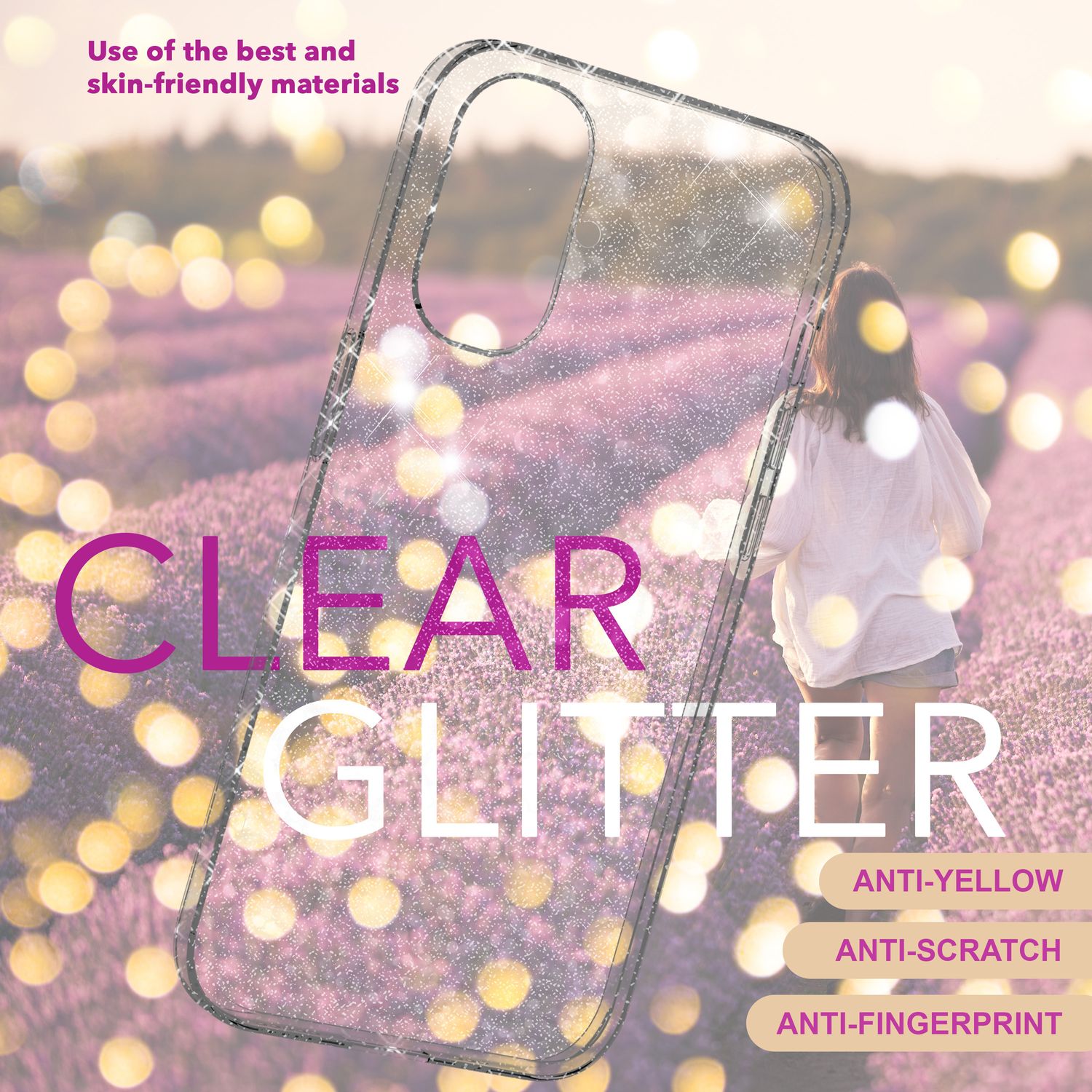 NALIA Durchsichtige Glitzerhülle für iPhone 16, Klare Handyhülle mit Glitter, Glitzer Silikon Schutz Hülle Transparent NALIA Transparente Hülle