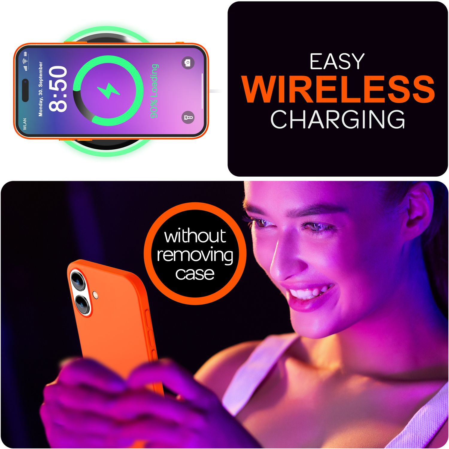 NALIA Bunte Neon Silikonhülle für iPhone 16 Plus, Hülle mit Intensiver Farbe, Rutschfeste Handyhülle, Soft Cover