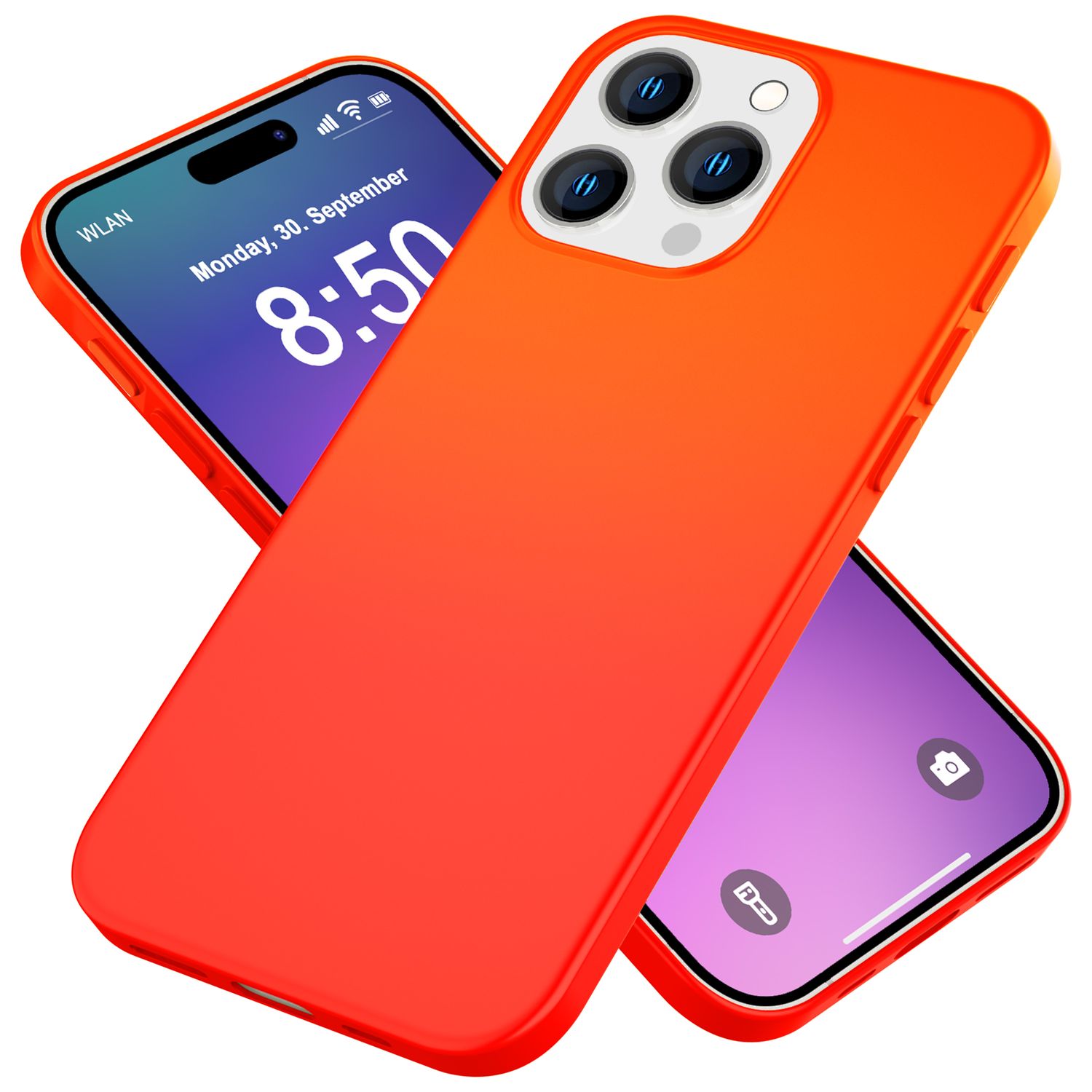 NALIA Bunte Neon Silikonhülle für iPhone 16 Pro, Hülle mit Intensiver Farbe, Rutschfeste Handyhülle, Soft Cover