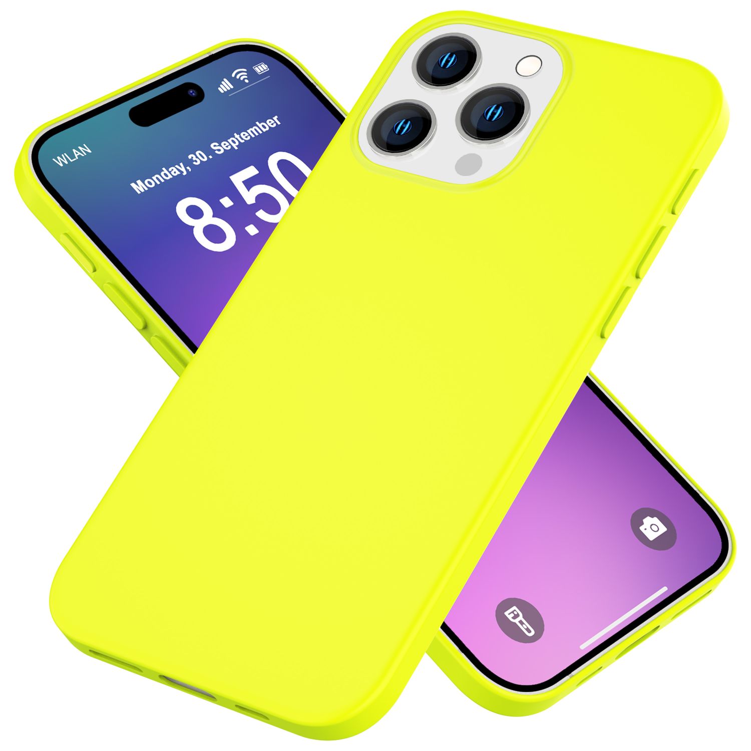NALIA Bunte Neon Silikonhülle für iPhone 16 Pro Max, Hülle mit Intensiver Farbe, Rutschfeste Handyhülle Soft Case