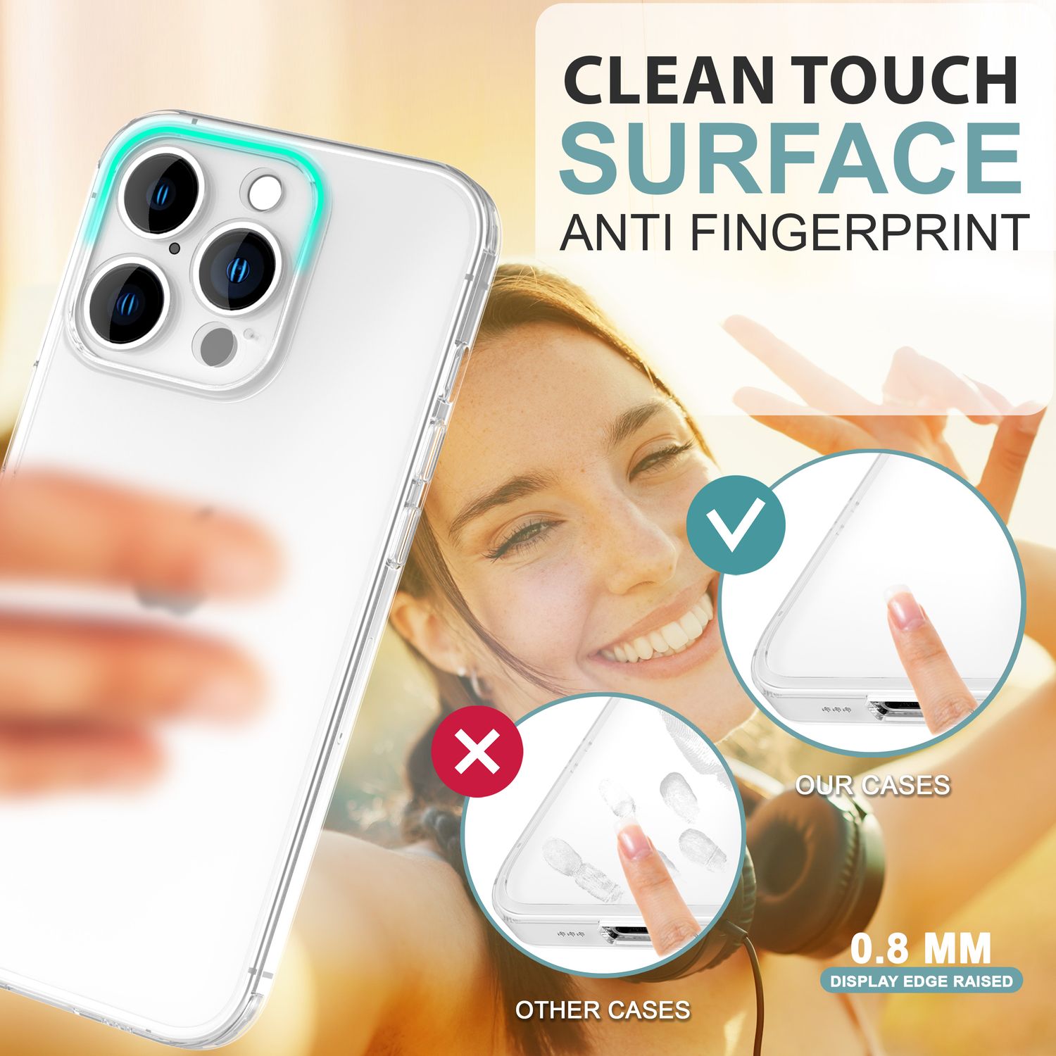 NALIA Extrem Dünne Schutzhülle für iPhone 16 Pro Max, 0,3mm Cover Ultra Slim Hülle, Semi-Transparente Handyhülle Weiß NALIA SlimFit Hülle