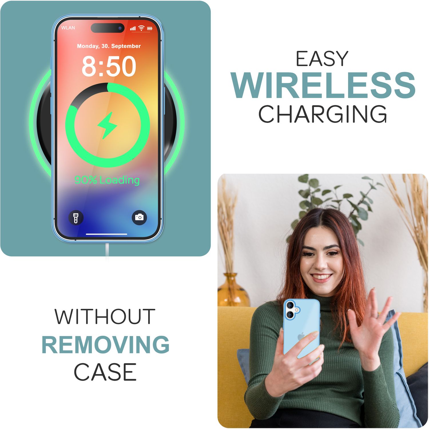 NALIA Matte Hybrid Hülle für iPhone 16, Anti-Fingerabdruck Acryl Rückseite & Silikon-Rand, Semi-Transparent