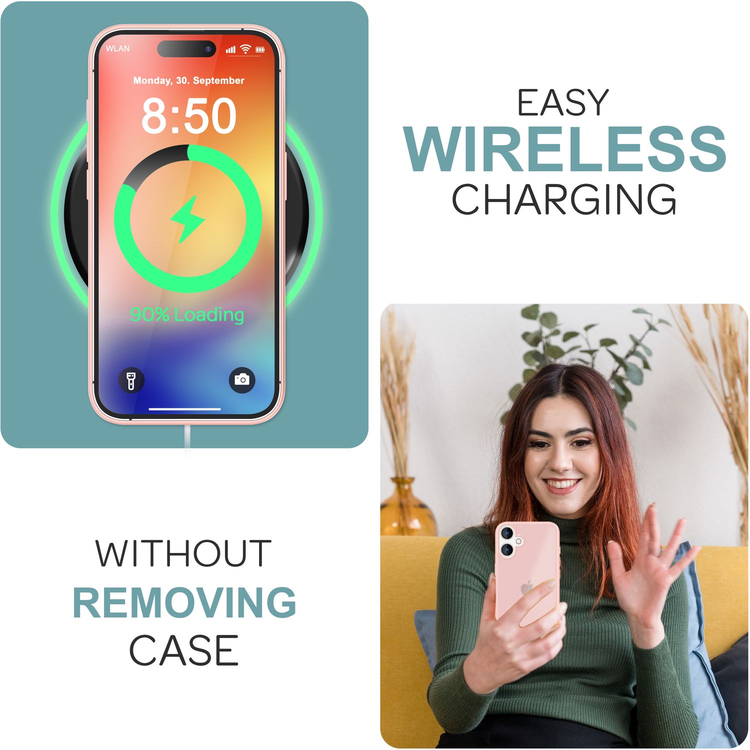 NALIA Matte Hybrid Hülle für iPhone 16, Anti-Fingerabdruck Acryl Rückseite & Silikon-Rand, Semi-Transparent