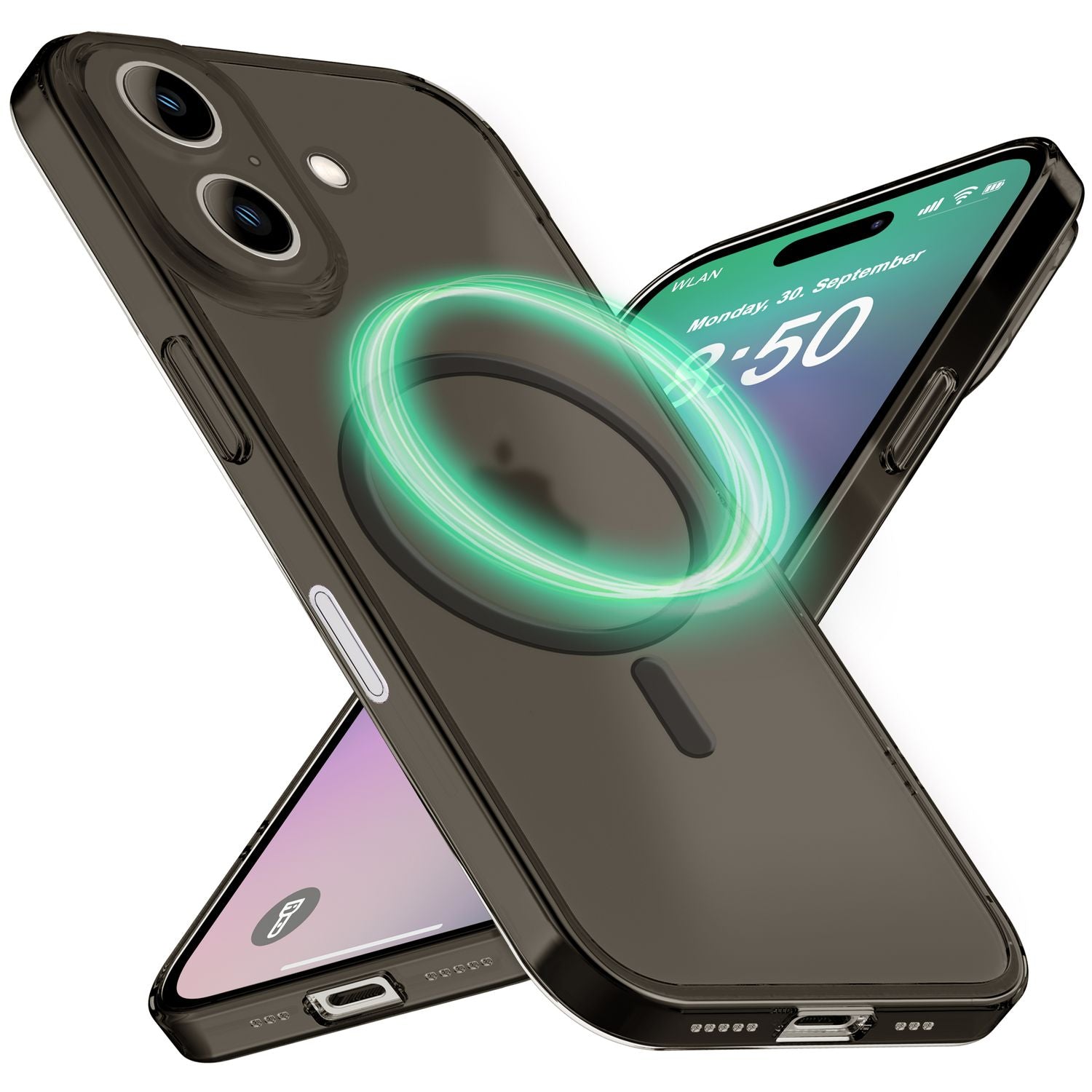 NALIA Extrem Dünne MagSafe Hülle für iPhone 16, 0,3mm Ultra Schlanke Schutzhülle, Leichte Handyhülle Taupe Transparent NALIA SlimFit Hülle