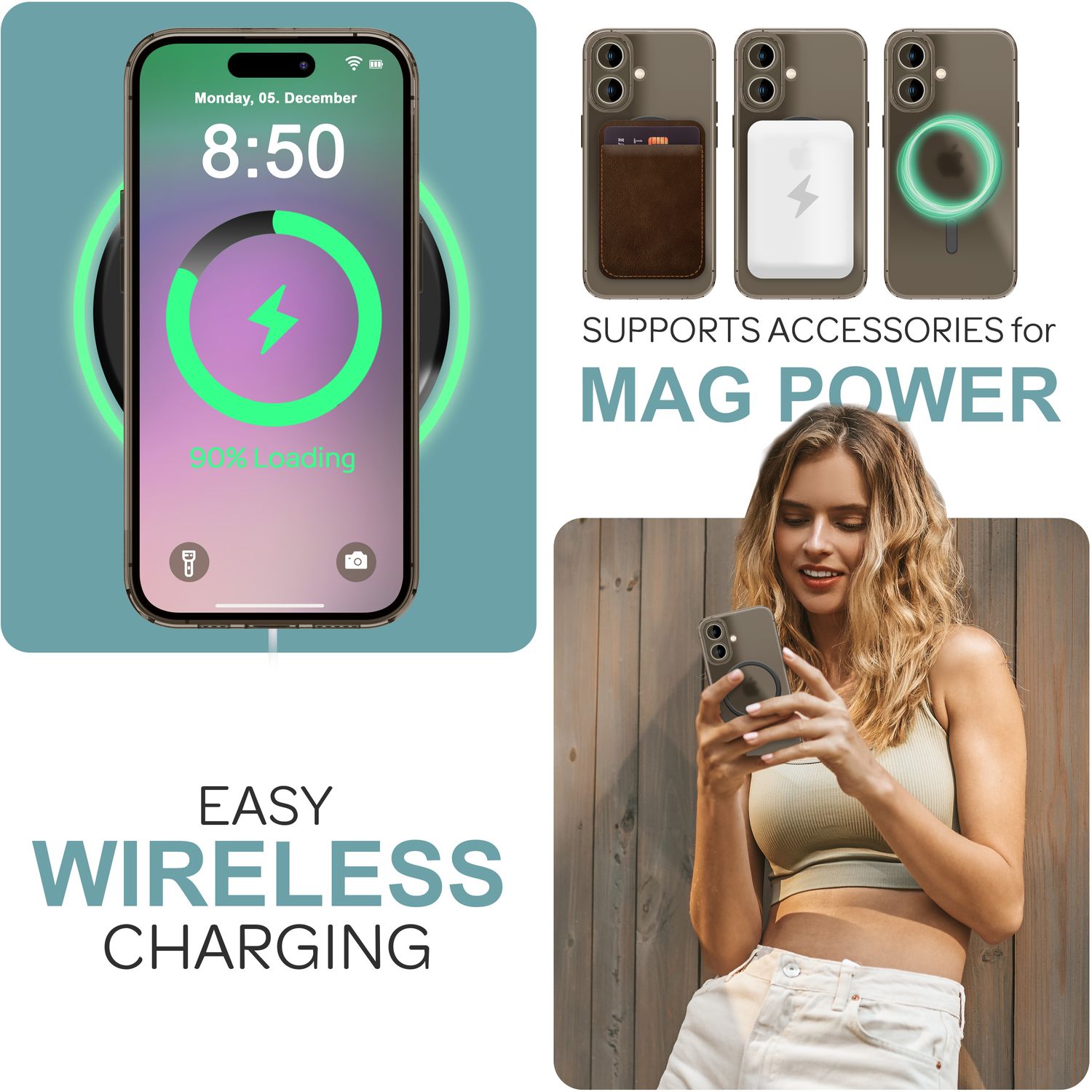 NALIA Extrem Dünne MagSafe Hülle für iPhone 16, 0,3mm Ultra Schlanke Schutzhülle, Leichte Handyhülle Taupe Transparent NALIA SlimFit Hülle