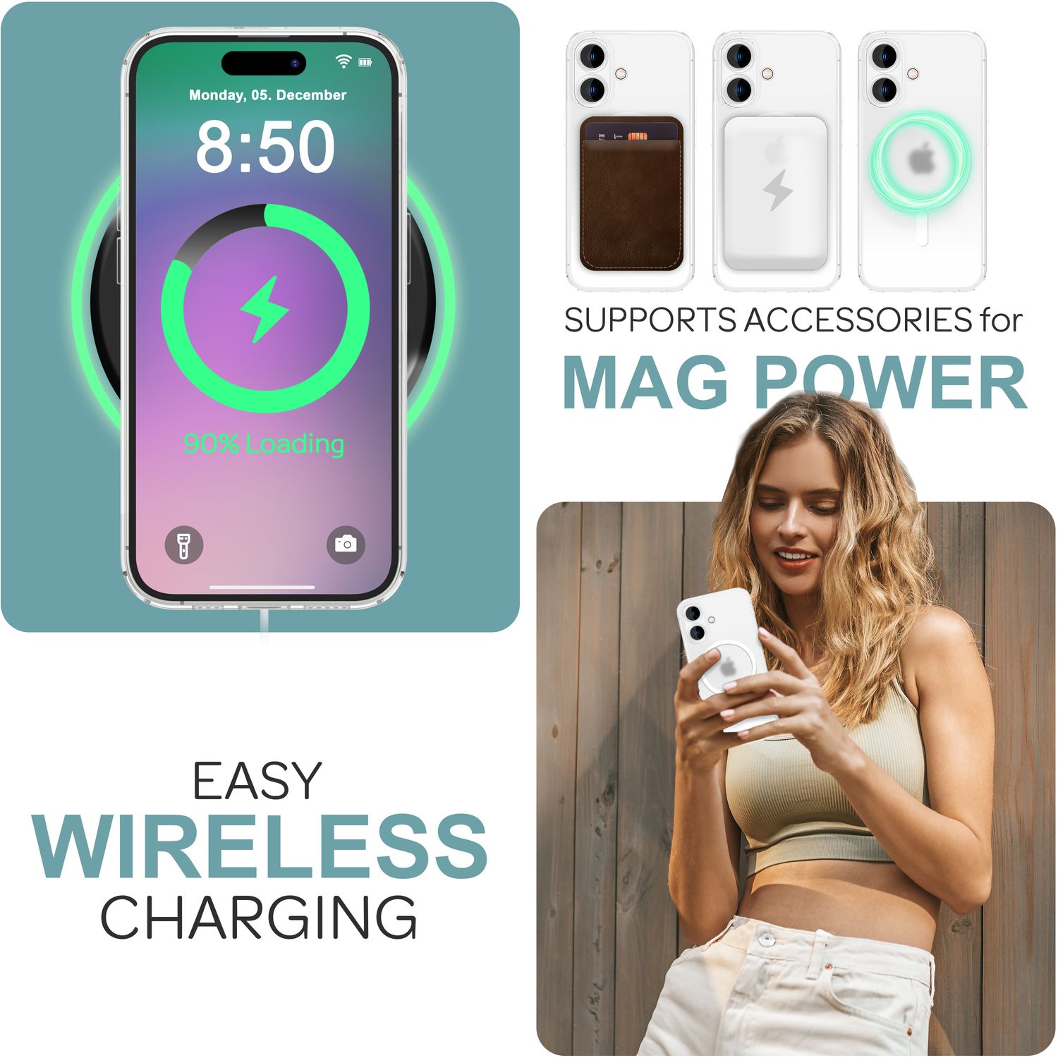 NALIA Extrem Dünne MagSafe Hülle für iPhone 16 Plus, 0,3mm Ultra Schlanke Schutzhülle, Handyhülle Slim Weiß Transparent NALIA SlimFit Hülle