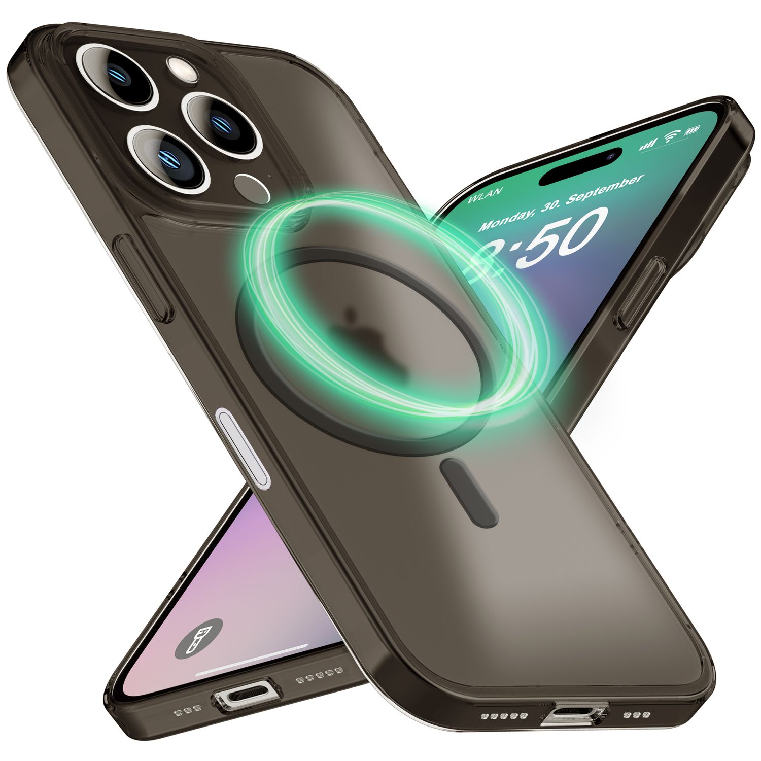 NALIA Extrem Dünne MagSafe Hülle für iPhone 16 Pro, 0,3mm Ultra Schlanke Schutzhülle, Handyhülle Slim Taupe Transparent NALIA SlimFit Hülle