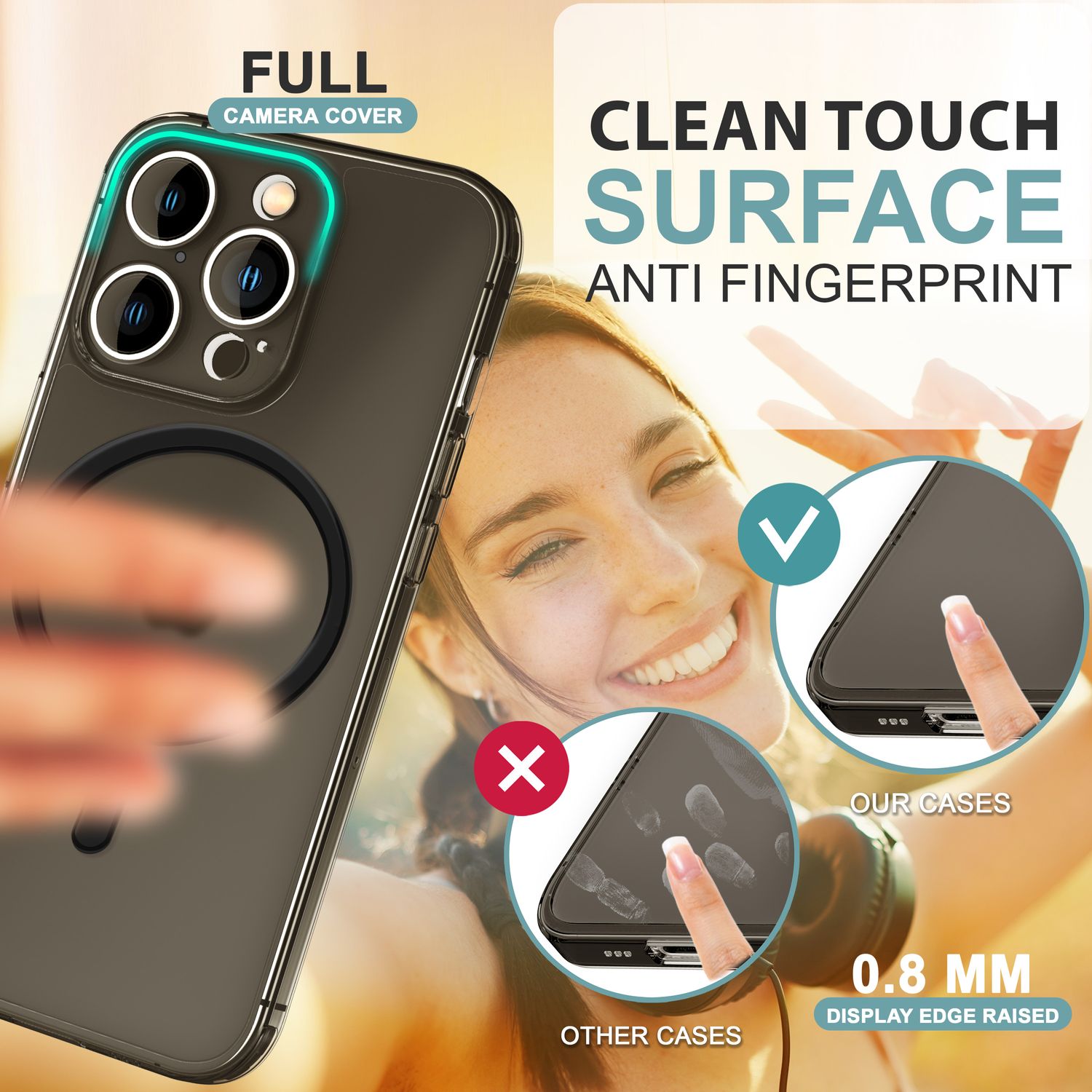 NALIA Extrem Dünne MagSafe Hülle für iPhone 16 Pro, 0,3mm Ultra Schlanke Schutzhülle, Handyhülle Slim Weiß Transparent NALIA SlimFit Hülle