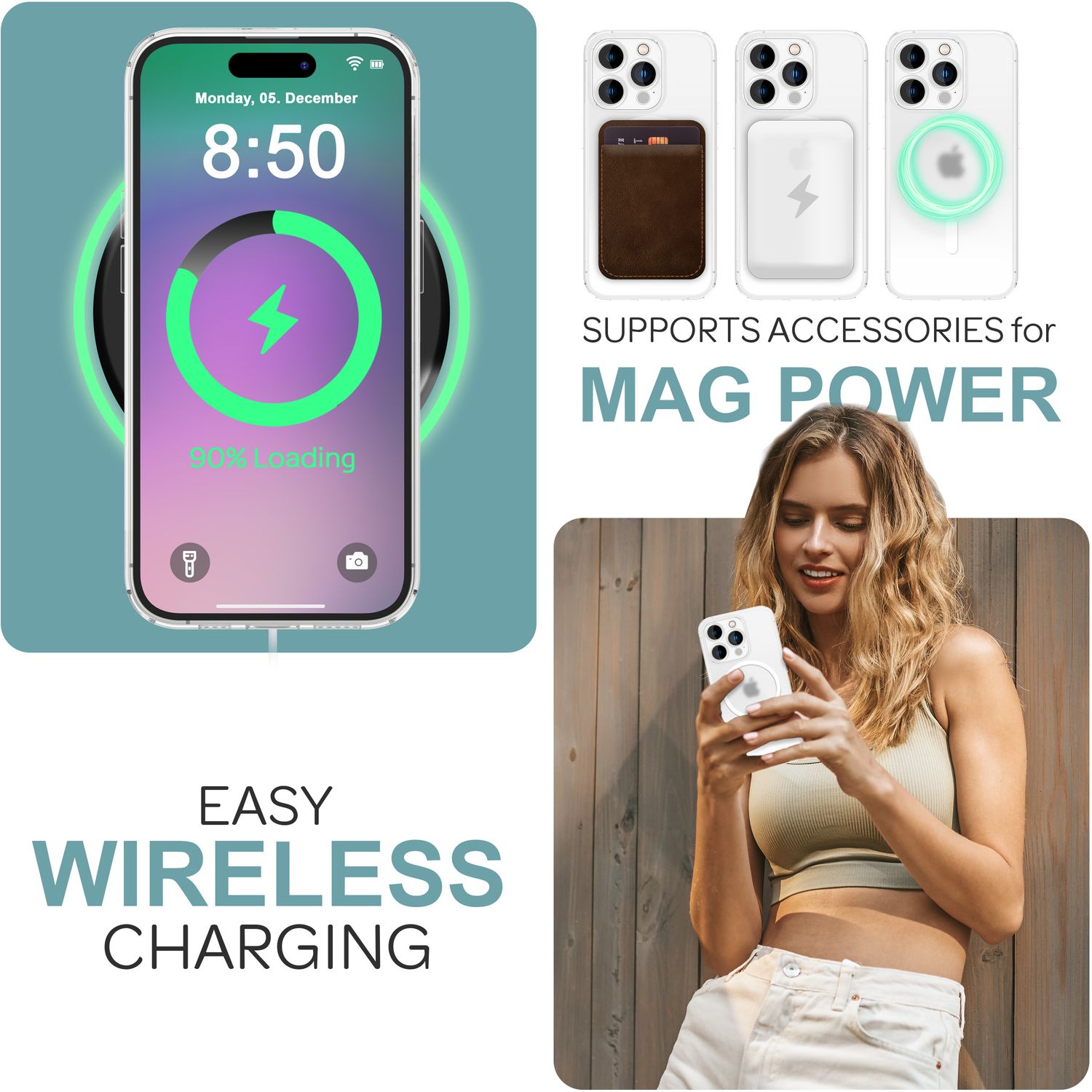 NALIA Extrem Dünne MagSafe Hülle für iPhone 16 Pro, 0,3mm Ultra Schlanke Schutzhülle, Handyhülle Slim Weiß Transparent NALIA SlimFit Hülle