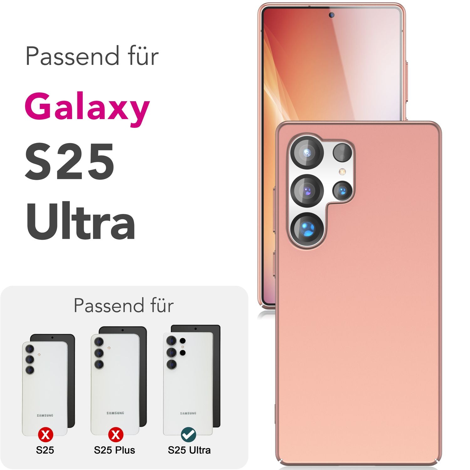 NALIA PureFit für Samsung Galaxy S25 Ultra Hülle, Extra Slim 0,5mm Hardcover, Leichte Dünne Elegante Schutzhülle, Mattierte Fingerabdruck-Resistente Handyhülle