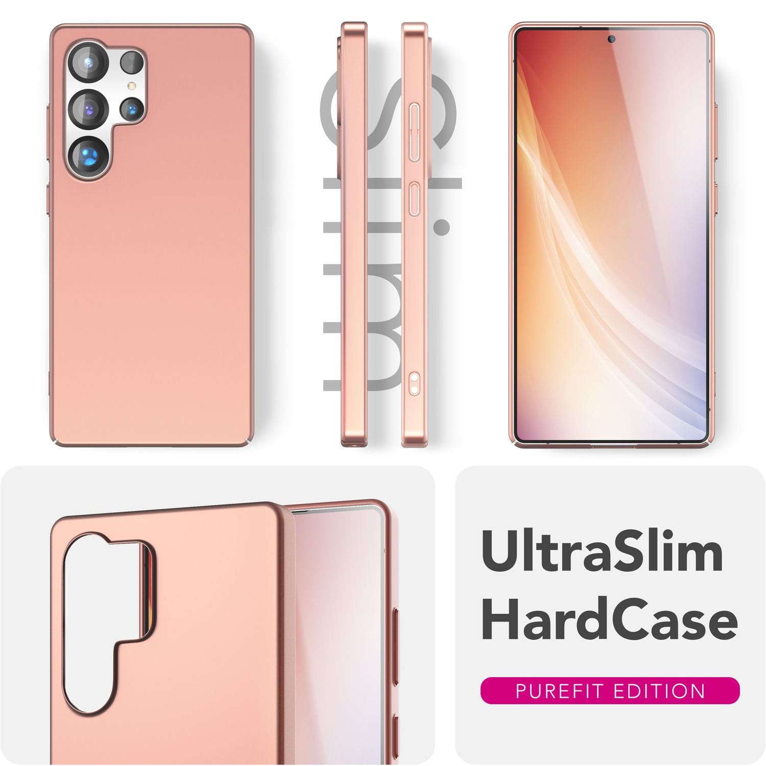 NALIA PureFit für Samsung Galaxy S25 Ultra Hülle, Extra Slim 0,5mm Hardcover, Leichte Dünne Elegante Schutzhülle, Mattierte Fingerabdruck-Resistente Handyhülle