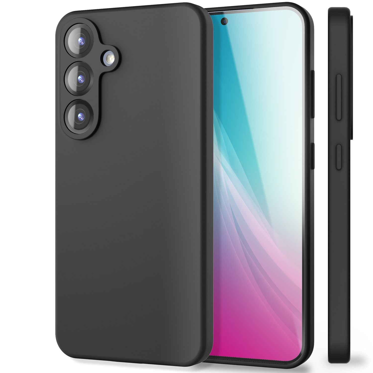 NALIA Phoenix für Samsung Galaxy S25 Hülle, Abwischbare Weiche Schutzhülle aus Flüssigsilikon, Mikrofaser Innenfutter, Rutschfeste Handyhülle, Seidige Silikonhülle