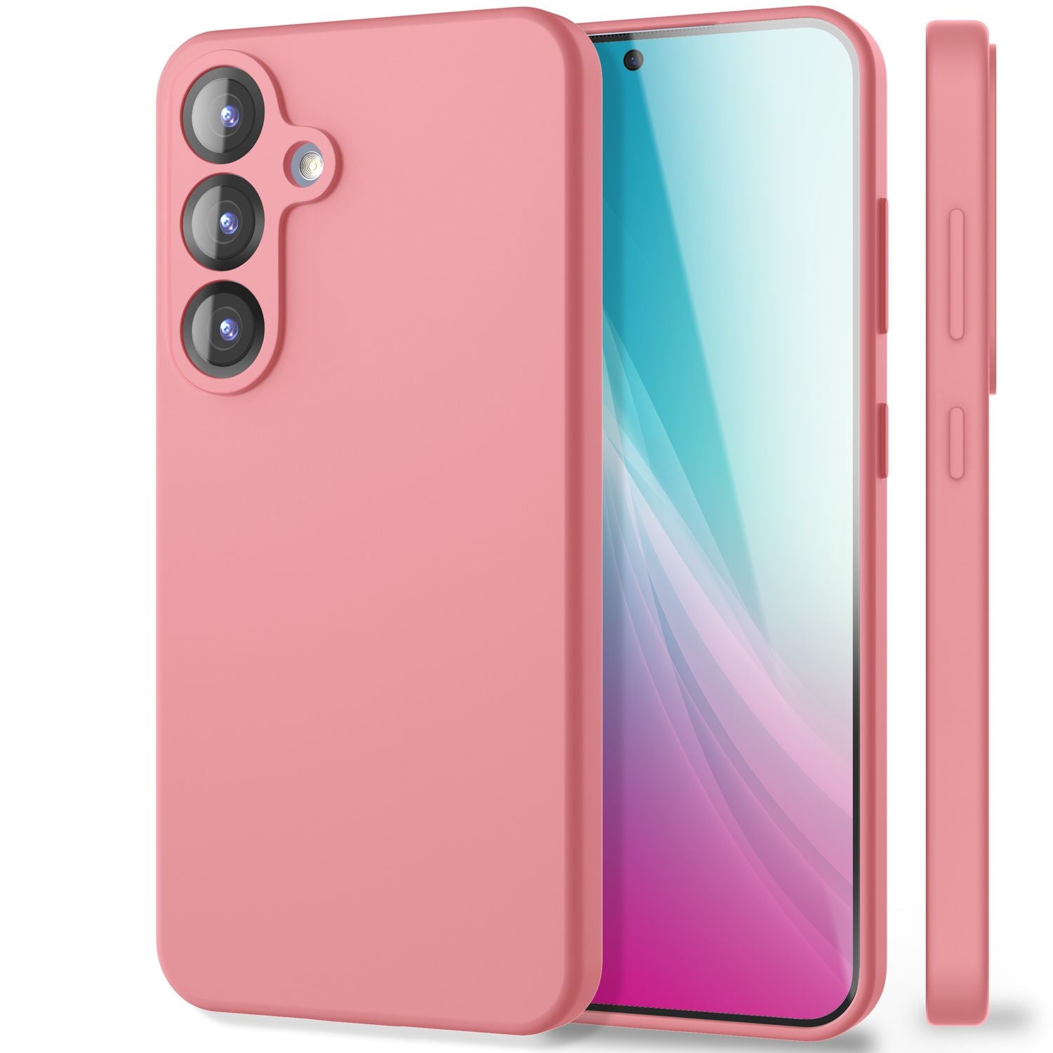 NALIA Phoenix für Samsung Galaxy S25 Hülle, Abwischbare Weiche Schutzhülle aus Flüssigsilikon, Mikrofaser Innenfutter, Rutschfeste Handyhülle, Seidige Silikonhülle