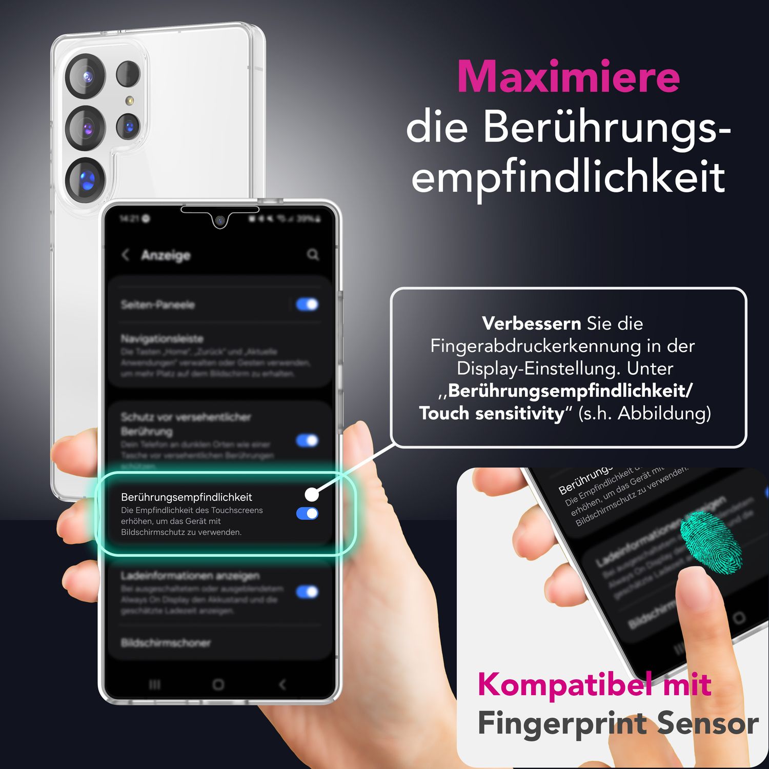 NALIA 360Guard für Samsung Galaxy S25 Ultra Hülle, Klare Stabile 360° Handy-Schale mit Displayschutz, Anti-Gelb Effekt, Transparente Zweitteilige Schutzhülle, Komplettschutz Cover Default Title NALIA Transparente Hülle