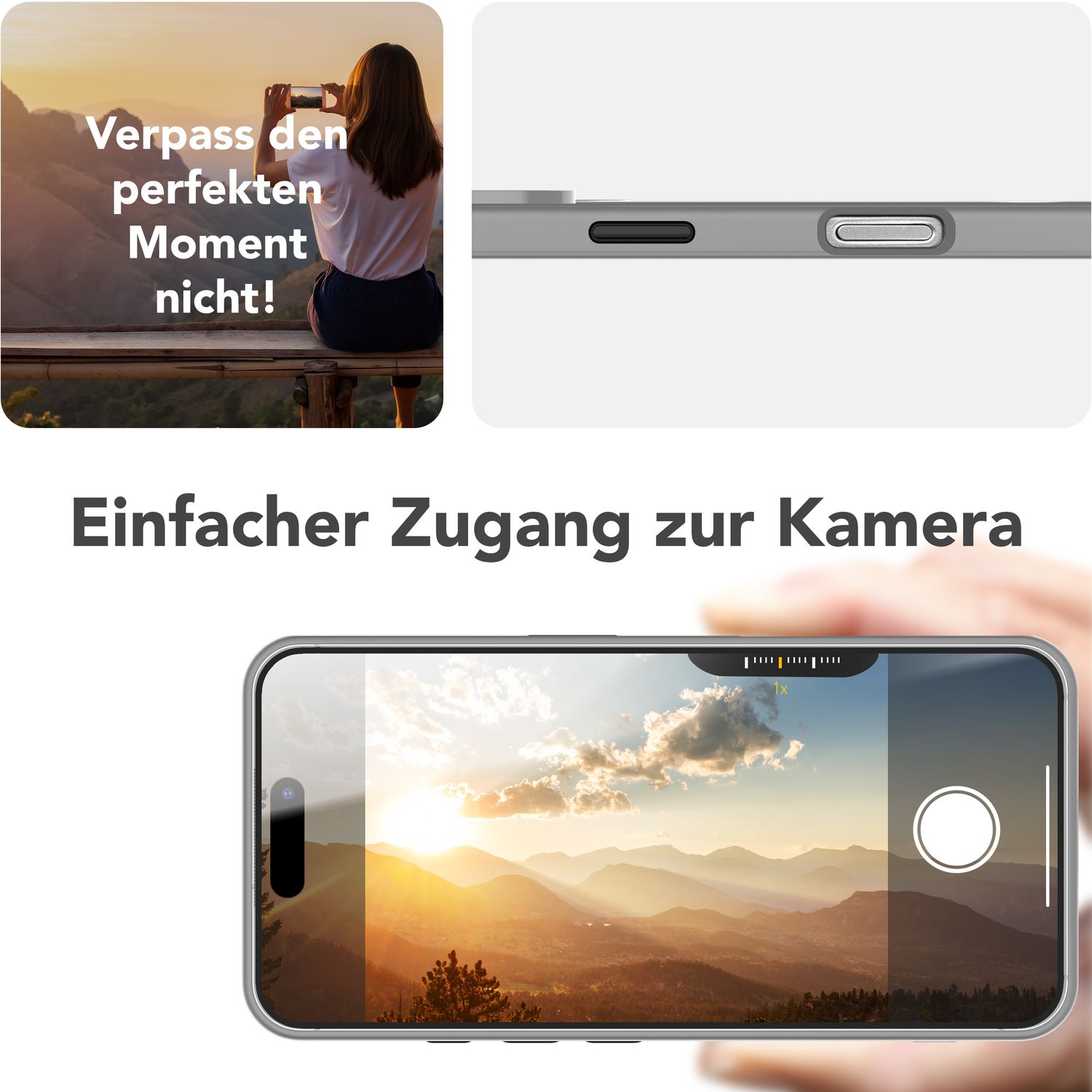 NALIA Magnet Hülle iPhone 16 Pro Case MagSafe-kompatibel Titan Grau NALIA Protective Hülle