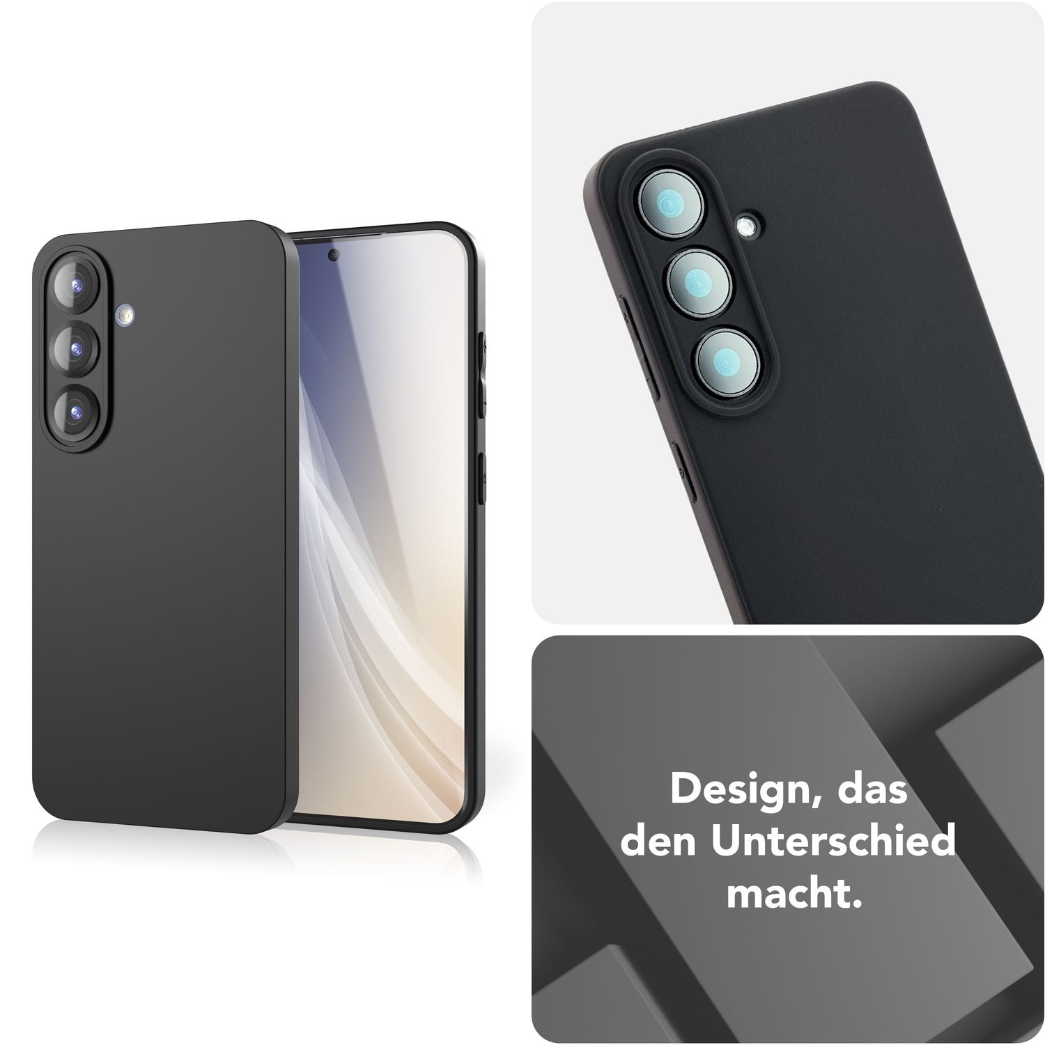 NALIA Strider für Samsung Galaxy S25 Plus Hülle, Schwarze Silikonhülle, Dünne Mattierte Handyhülle mit erhöhtem Kameraschutz und Tastenschutz, Flexible Robuste Schutzhülle Default Title NALIA Protective Hülle