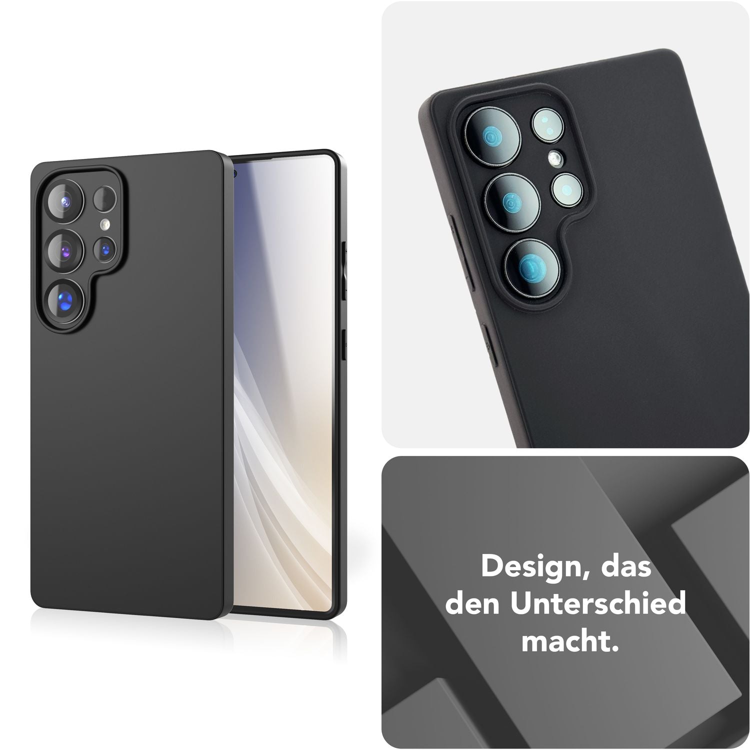 NALIA Strider für Samsung Galaxy S25 Ultra Hülle, Schwarze Silikonhülle, Schlanke Mattierte Handyhülle mit erhöhtem Kameraschutz und Tastenschutz, Flexible Griffige Schutzhülle Default Title NALIA Protective Hülle