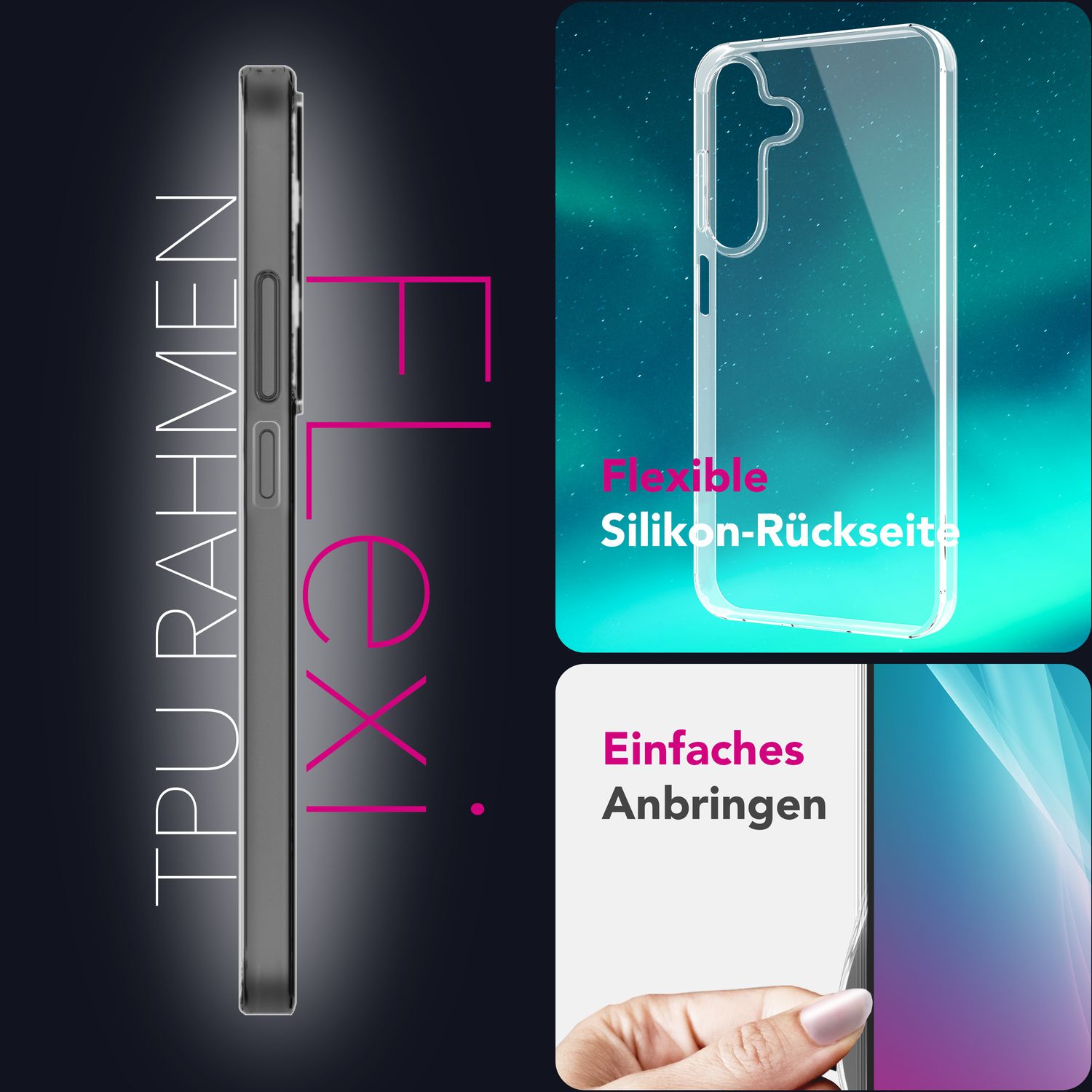 NALIA AirFlex Hülle für Samsung Galaxy A26 – Flexibles TPU Cover in Transparenz, Durchsichtig & Schlank, Passgenaue Silikon Schutzhülle, Dünn & Dezent, Strapazierfähige Handyhülle Default Title NALIA Transparente Hülle