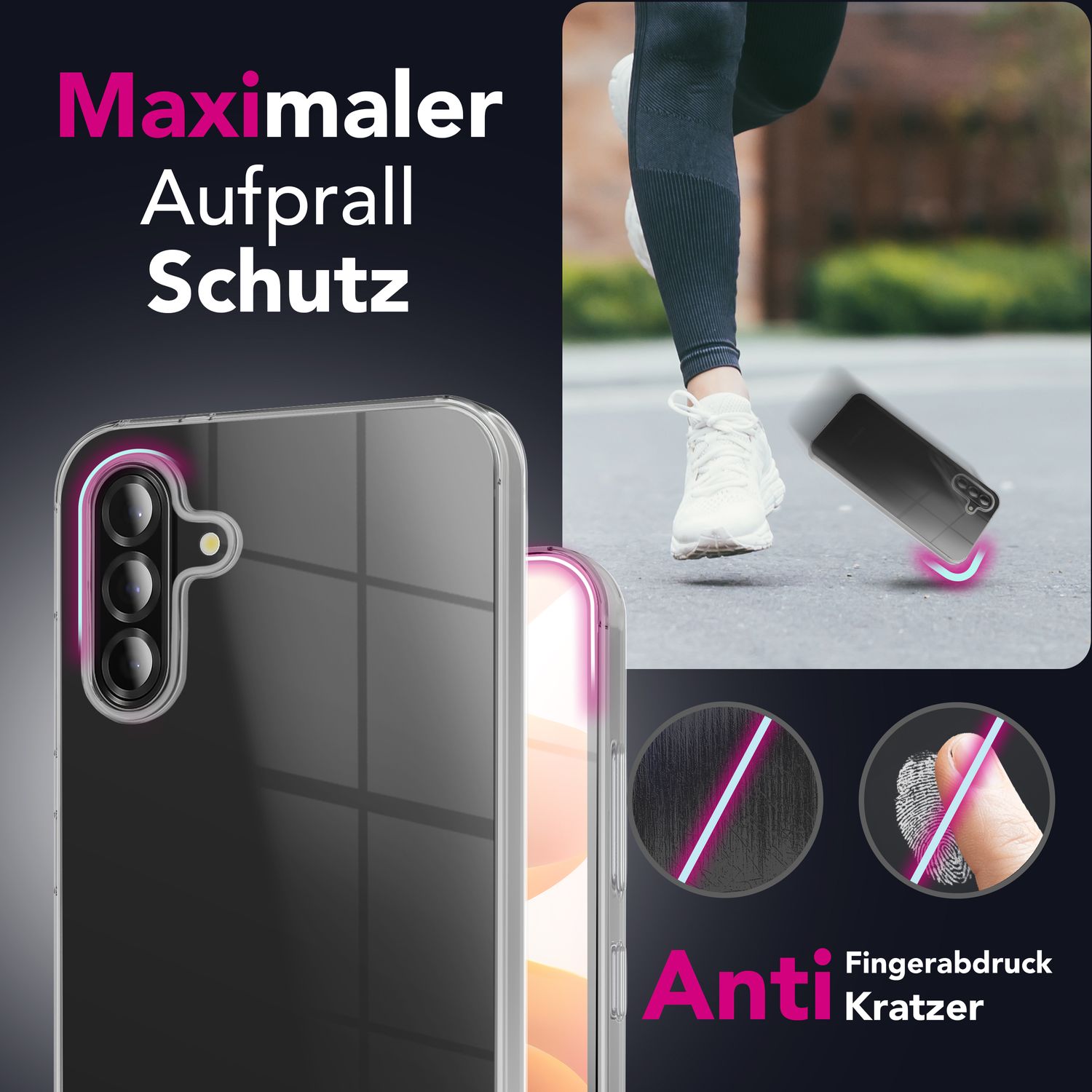 NALIA AirFlex Hülle für Samsung Galaxy A36 / Galaxy A56 – Klare TPU Silikon Schutzhülle, Flexibel & Schlank, Alltagsschutz Cover gegen Kratzer, Transparente Dezente Handyhülle Default Title NALIA Transparente Hülle