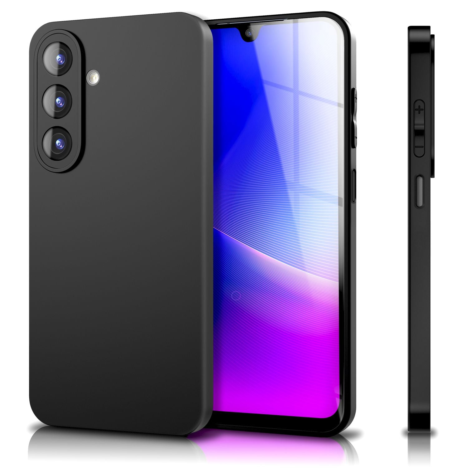 NALIA Strider Hülle für Samsung Galaxy A26 – Ultraflaches TPU Case 1,28mm, Mattes Backcover mit Staubschutz-Buttons, Fingerabdruckarmes Finish, Schwarze Strapazierfähige Handyhülle Default Title NALIA SlimFit Hülle
