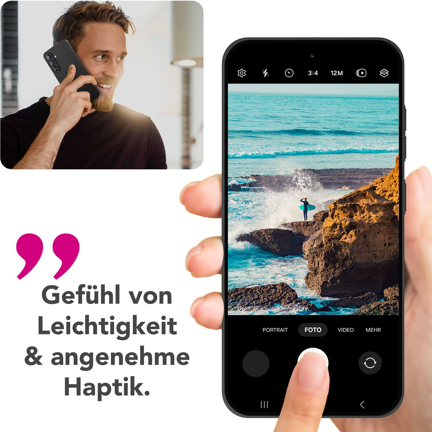 NALIA Strider Hülle für Samsung Galaxy A36 – Schlankes TPU Case 1,28mm, Matte Anti-Fingerprint Oberfläche, Staubgeschützte Tasten, Strapazierfähig, Flexibles Handycover in Schwarz Default Title NALIA SlimFit Hülle