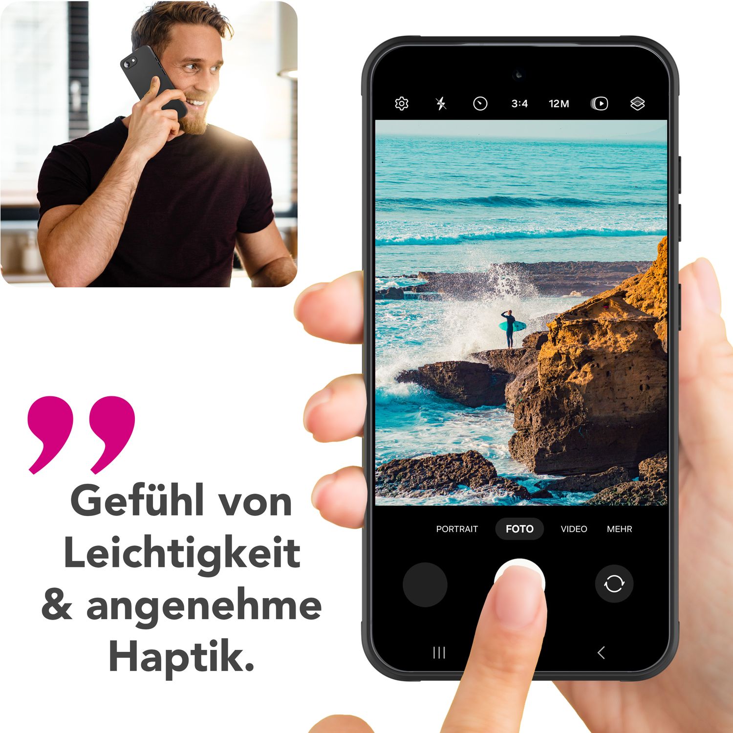 NALIA Strider Hülle für iPhone 16e, Ultradünnes 1,28 mm Slim TPU Case, Mattes Finish, Staubschutz durch Tastenabdeckung, Passgenaue Soft-Touch Schale, Schwarze Handyhülle Default Title NALIA SlimFit Hülle