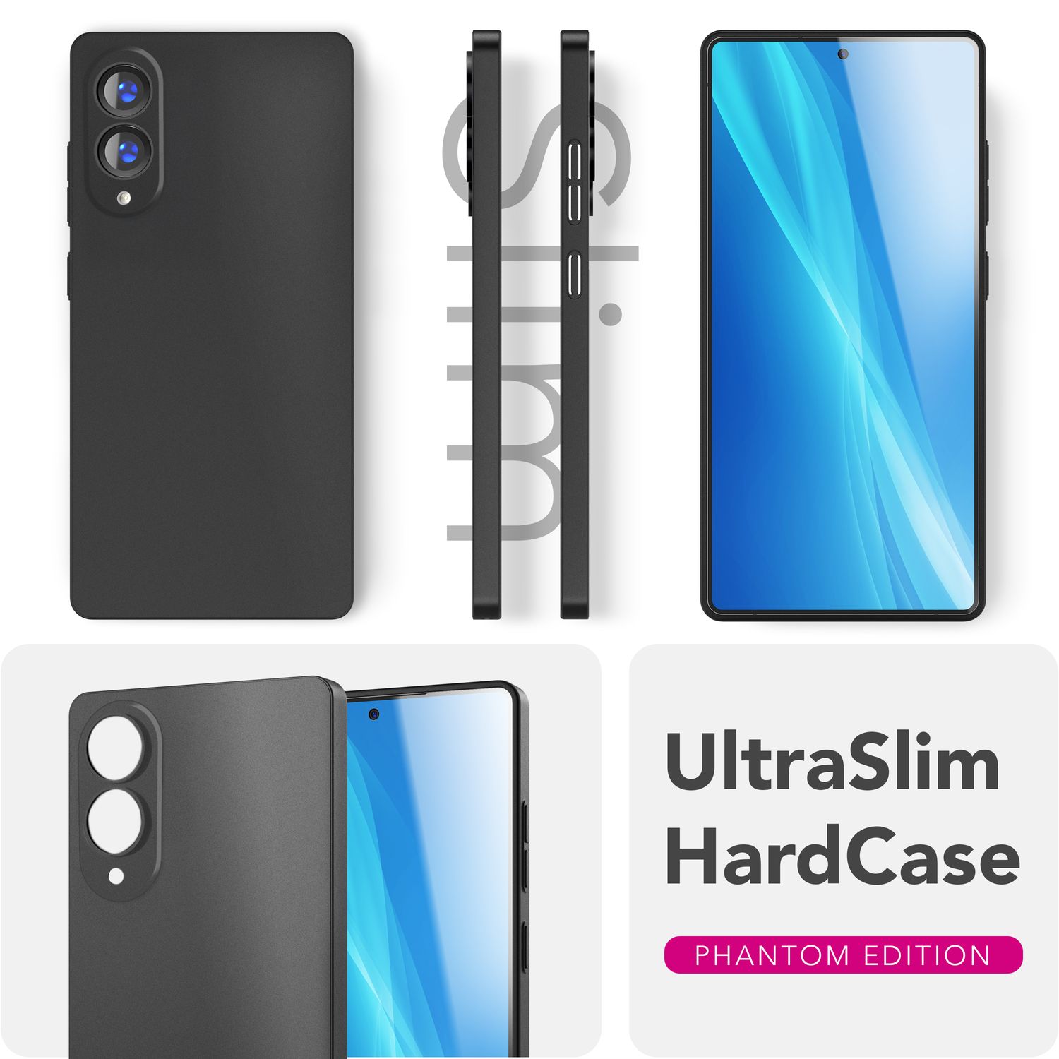 NALIA Phantom Hülle für Samsung Galaxy S25 Edge – Extrem Dünn 0,3mm, Mattiert, Anti-Fingerabdruck, Schlankes Hardcover, Federleicht, Ultra-Slim Handycover