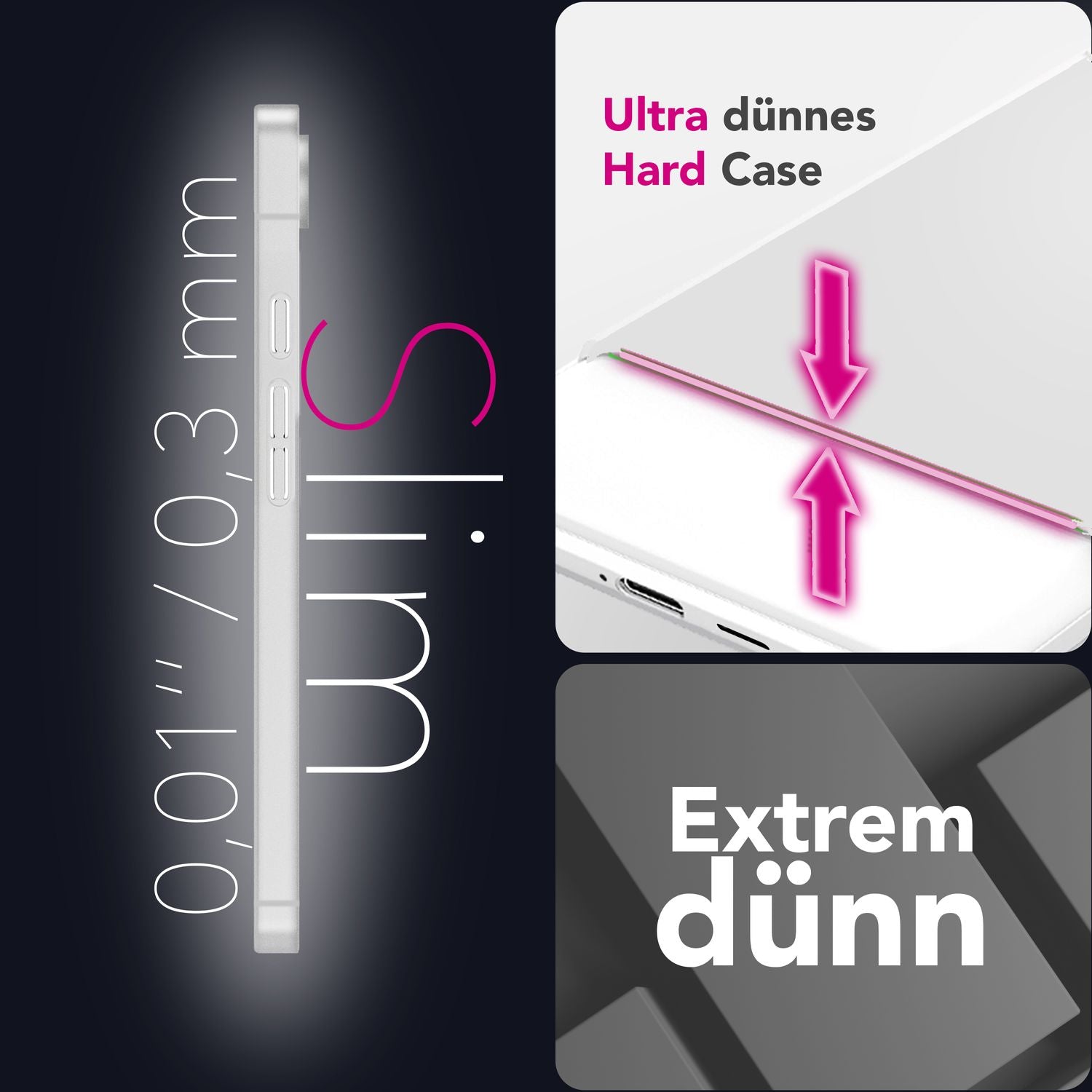 NALIA Phantom Hülle für Google Pixel 9 Pro XL – Extrem Dünnes 0,3mm Hardcase, Matte Schutzhülle im Sleek Design, Anti-Flecken Oberfläche, Leichte Handyhülle Weiß Transparent NALIA SlimFit Hülle